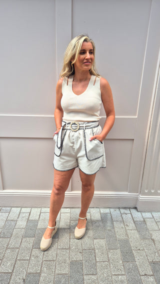 Emily Cream Shorts