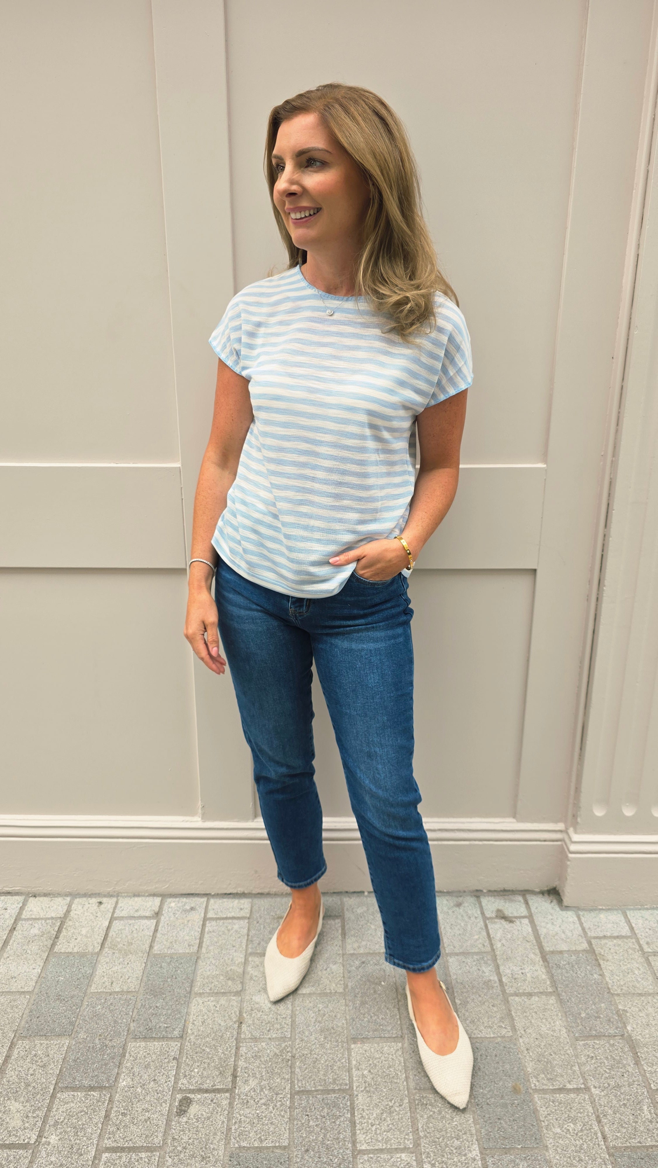 Leo T Shirt Top blue