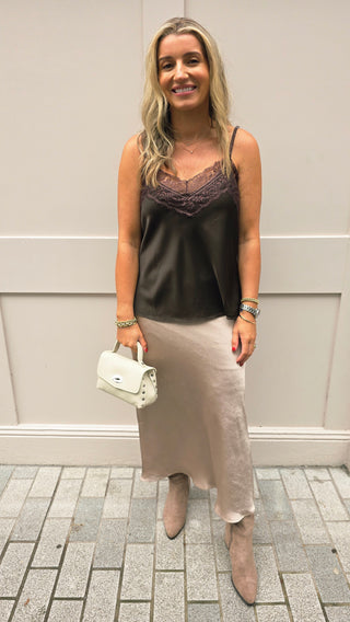 Harper Dark Beige Skirt