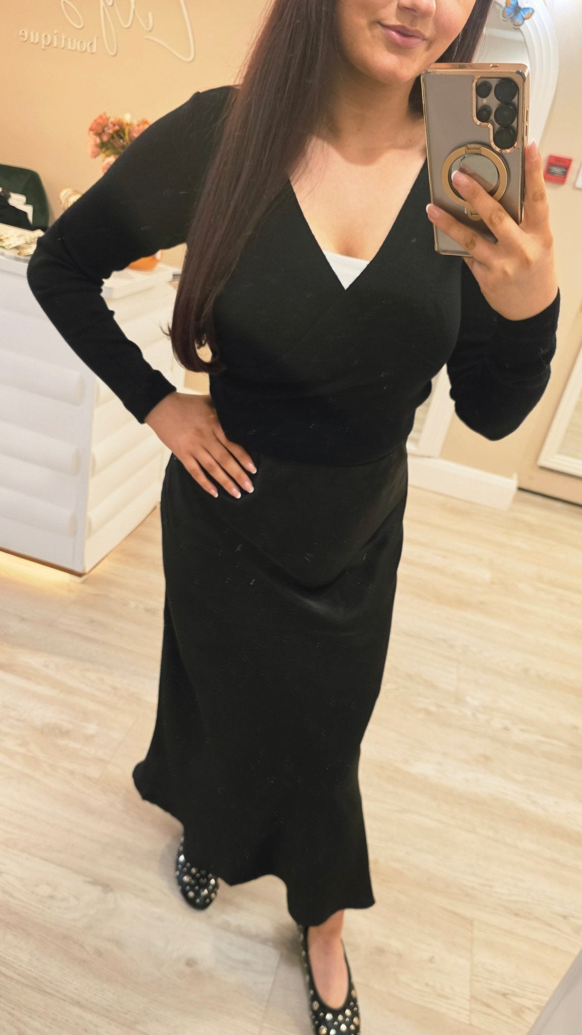 Lottie Black Top - Lily's Boutique