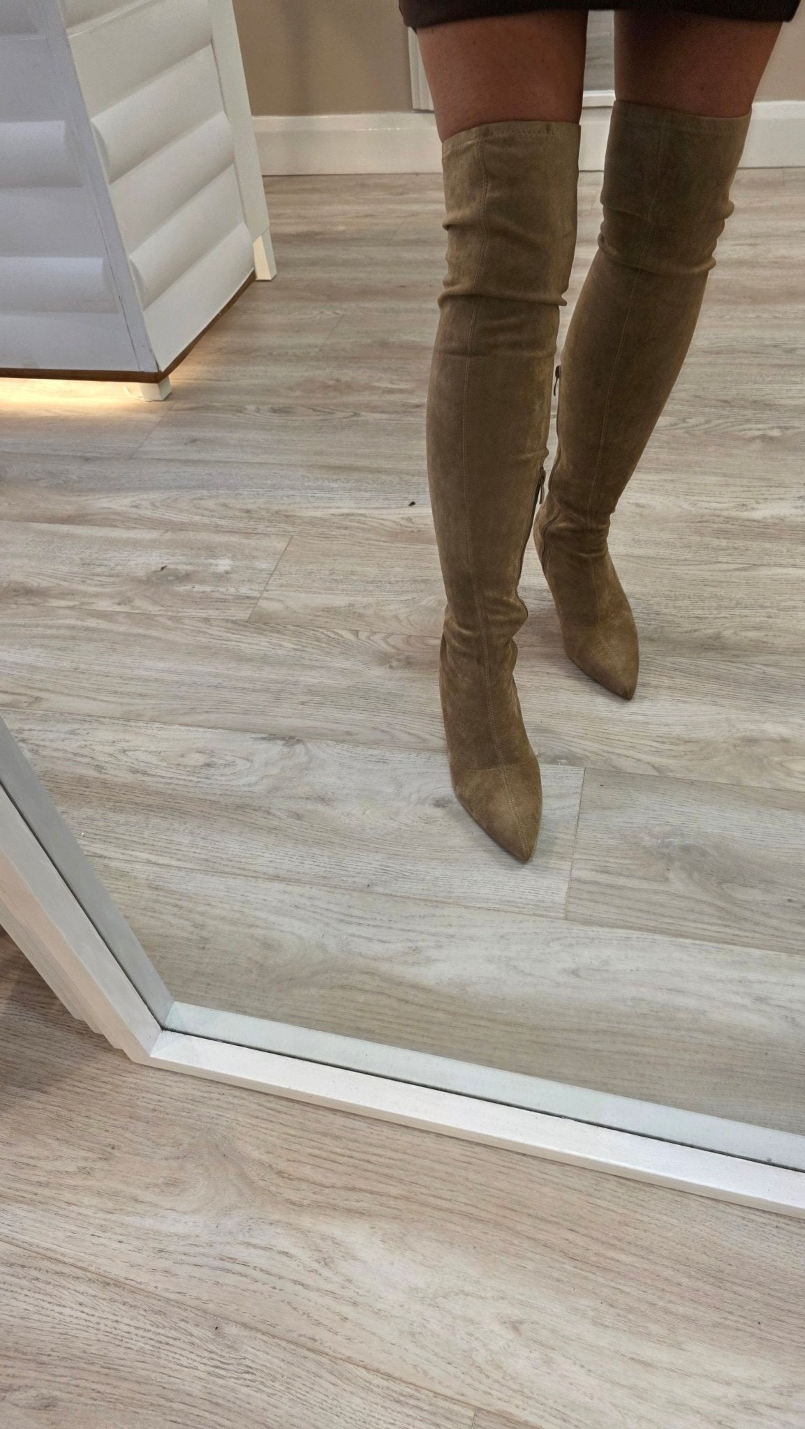 Tracy Beige Boots - Lily's Boutique