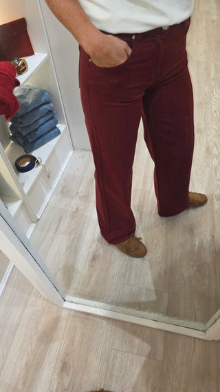 Becka Burgundy Jeans