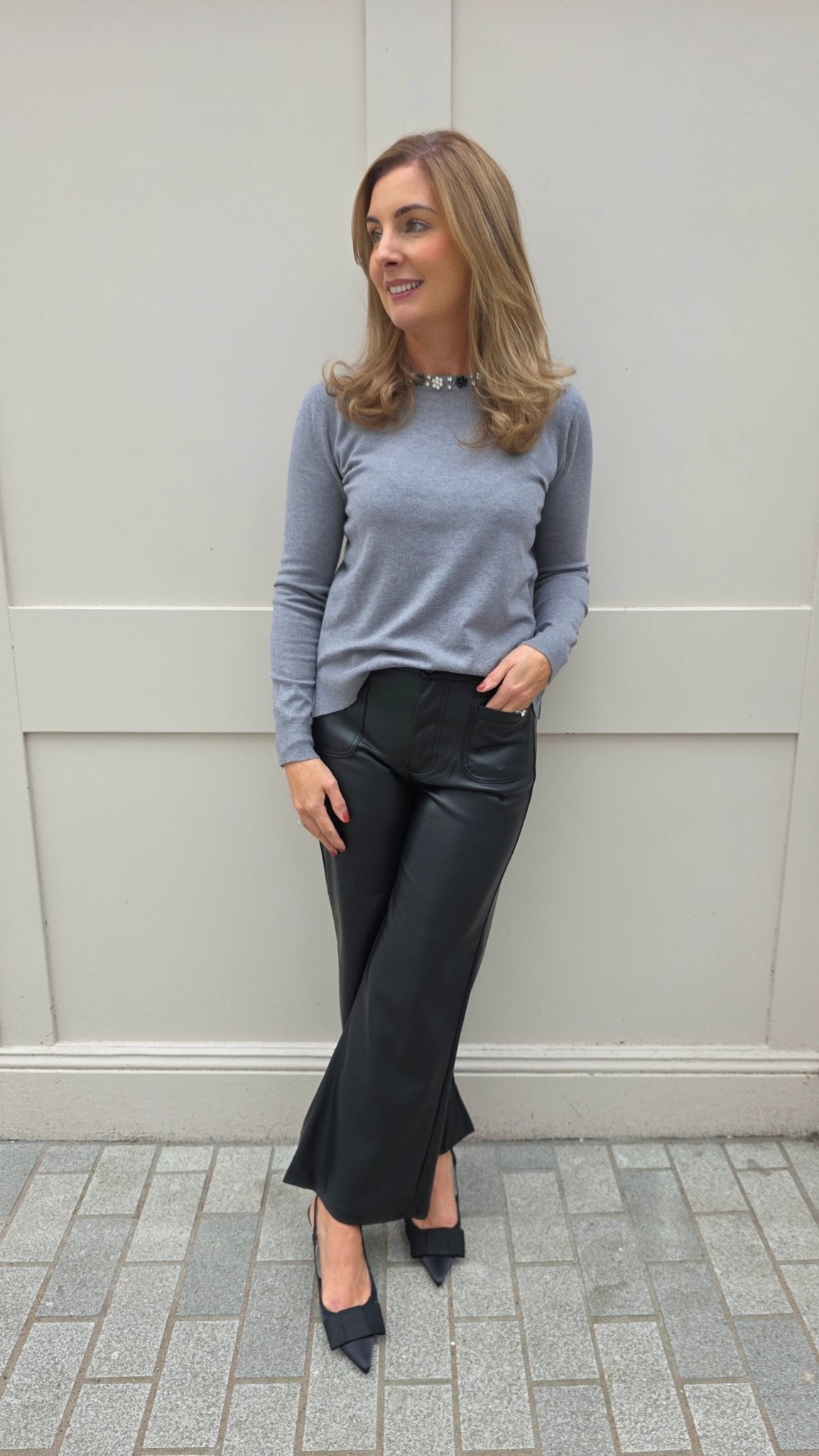 Wileme Pleather Trousers - Lily's Boutique