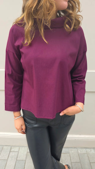 Zoe Top Burgundy