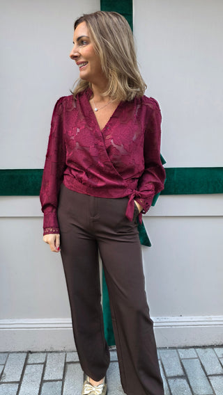 Bella Burgundy Blouse
