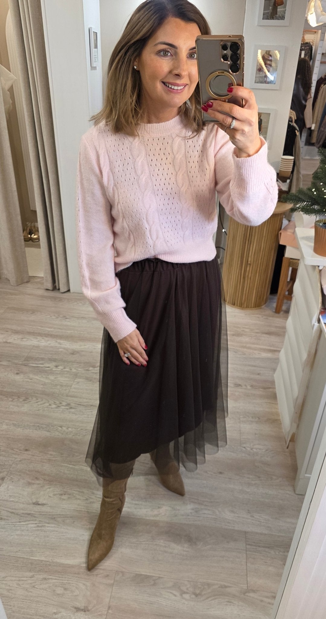 Roz Skirt brown - Lily's Boutique