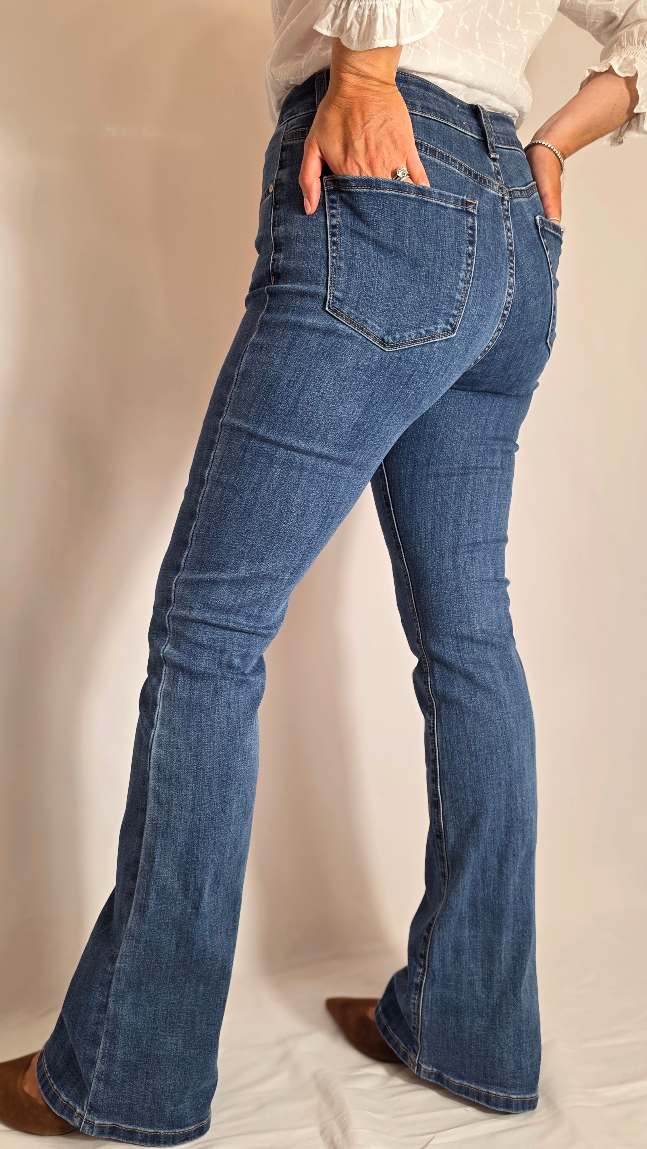 Katie Flared Jeans-by Lily's