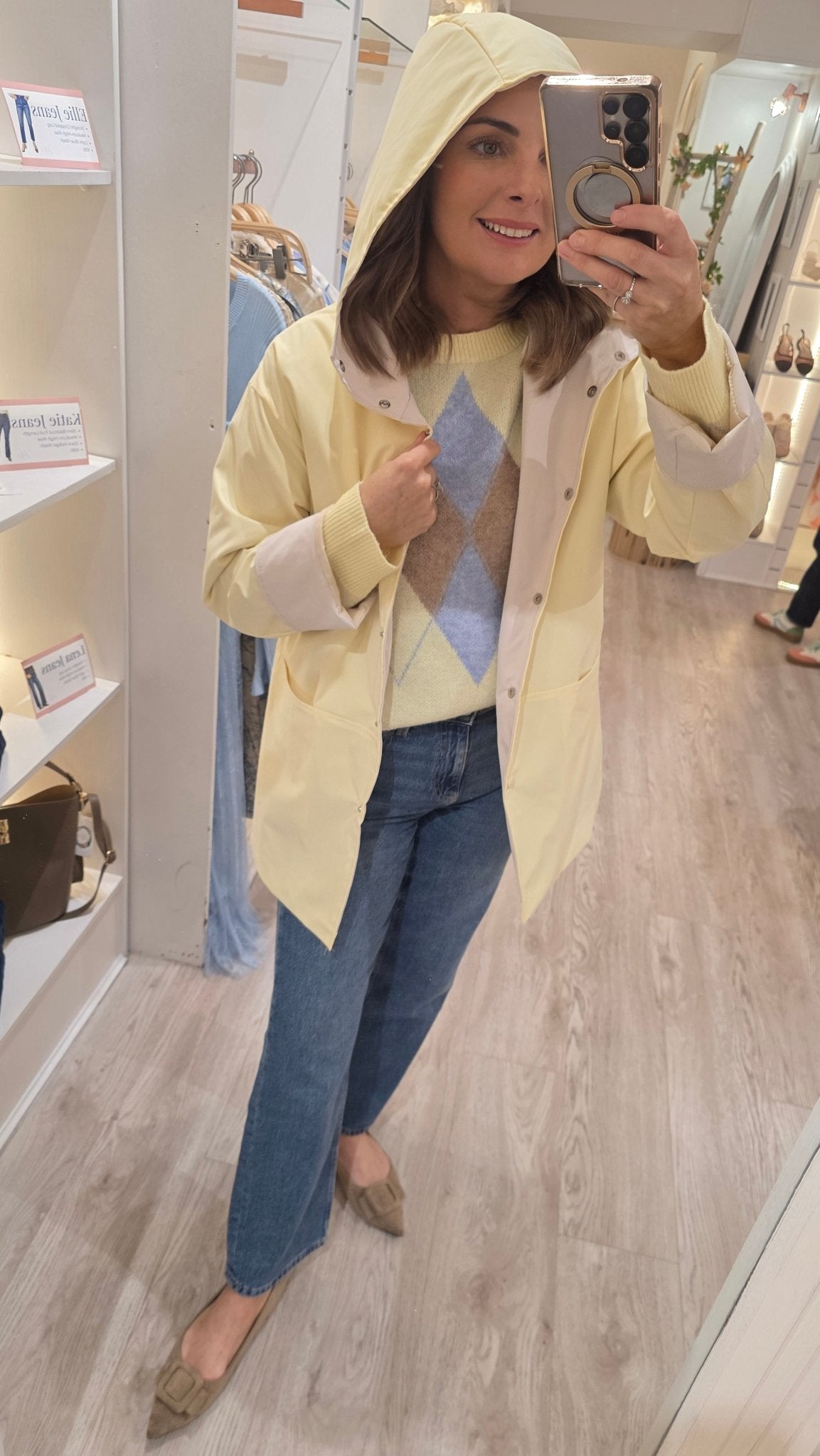 Rebecca Hooded Mac - Lily's Boutique