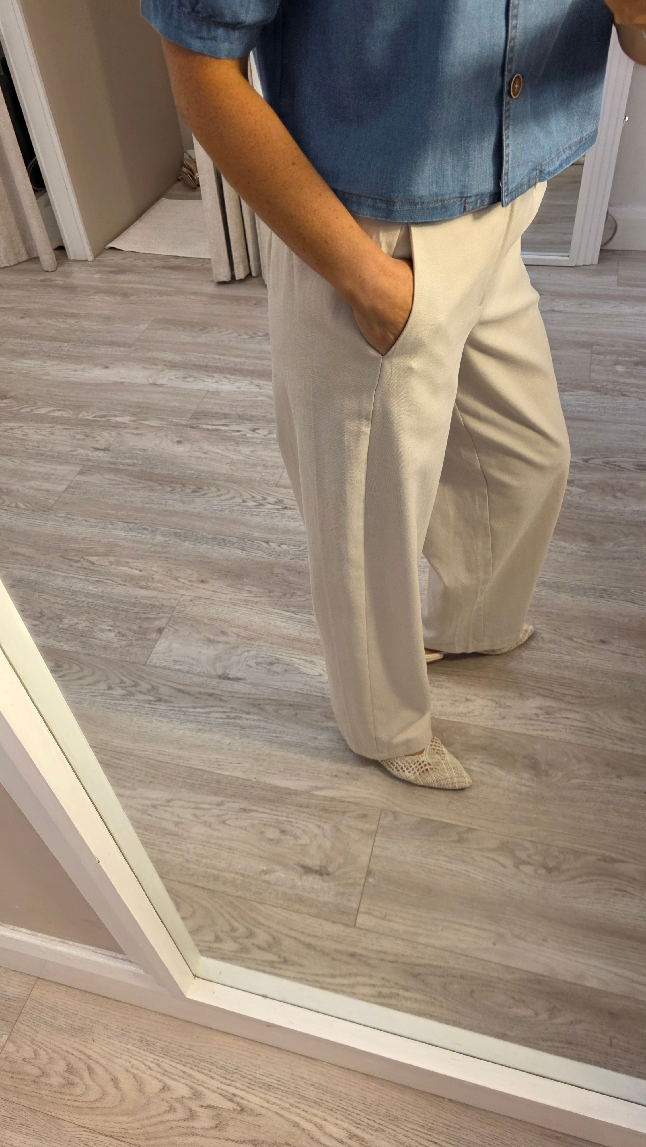 Celine Cream Trousers