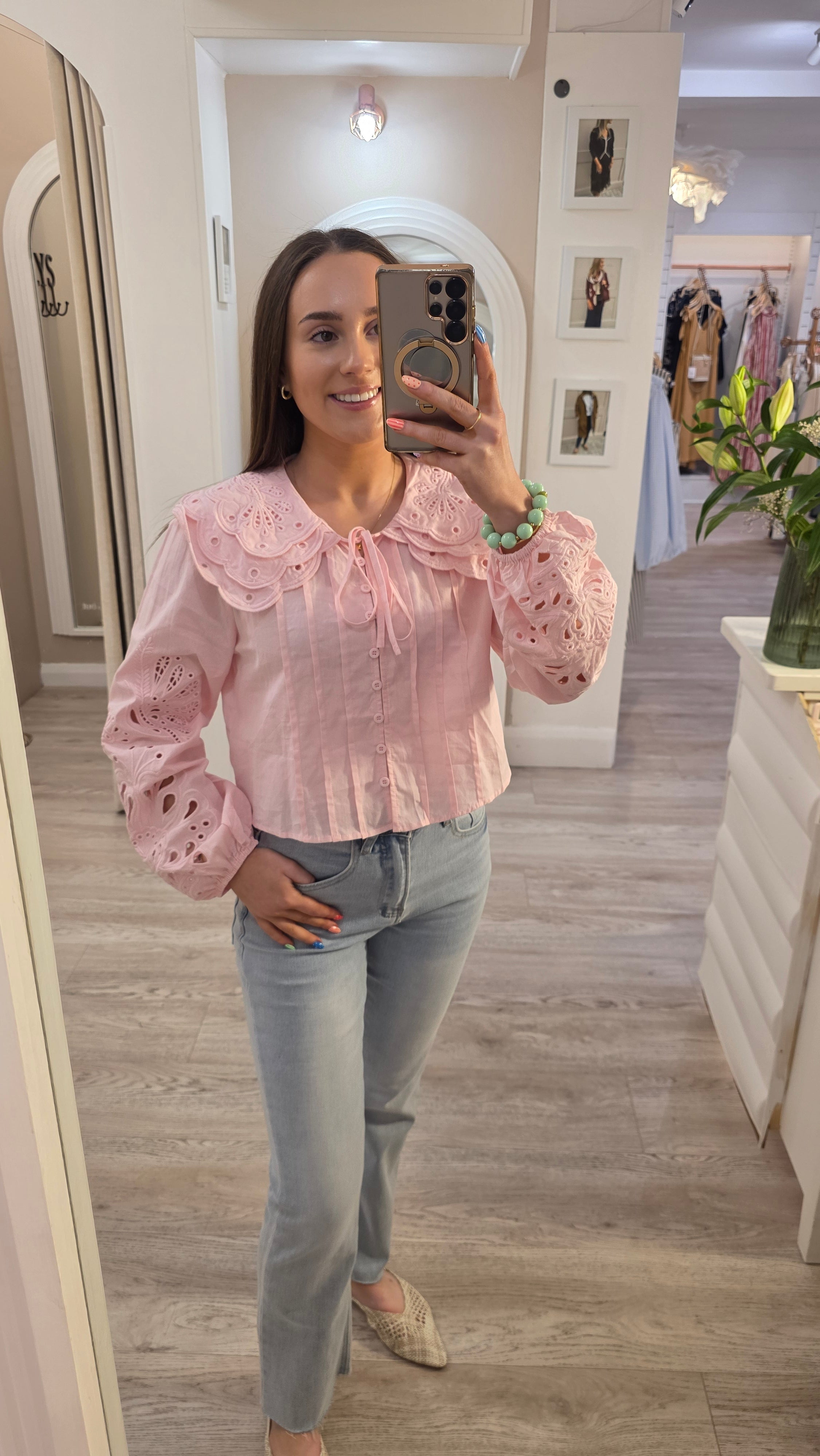 Leslie Pink Blouse