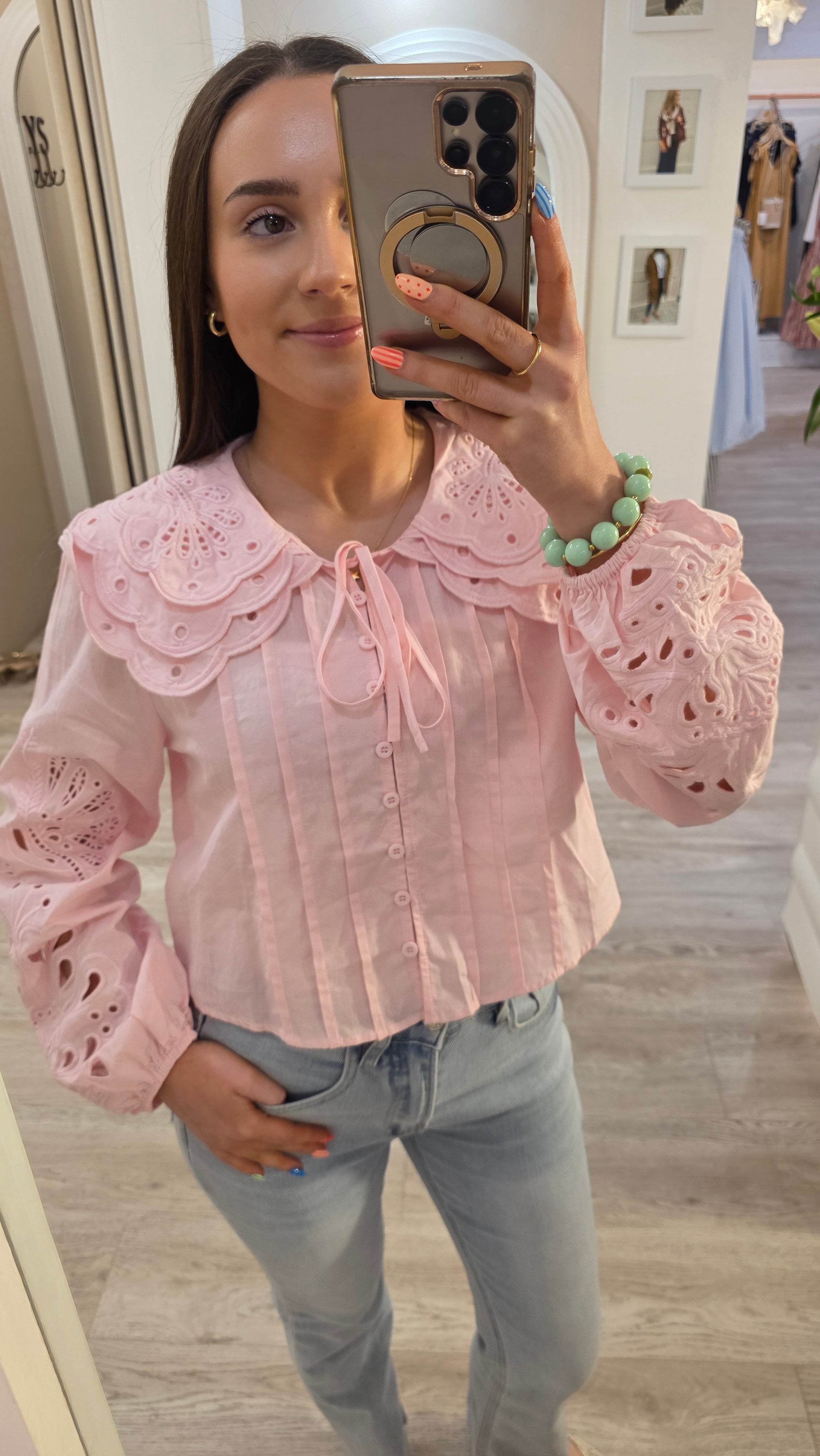 Leslie Pink Blouse