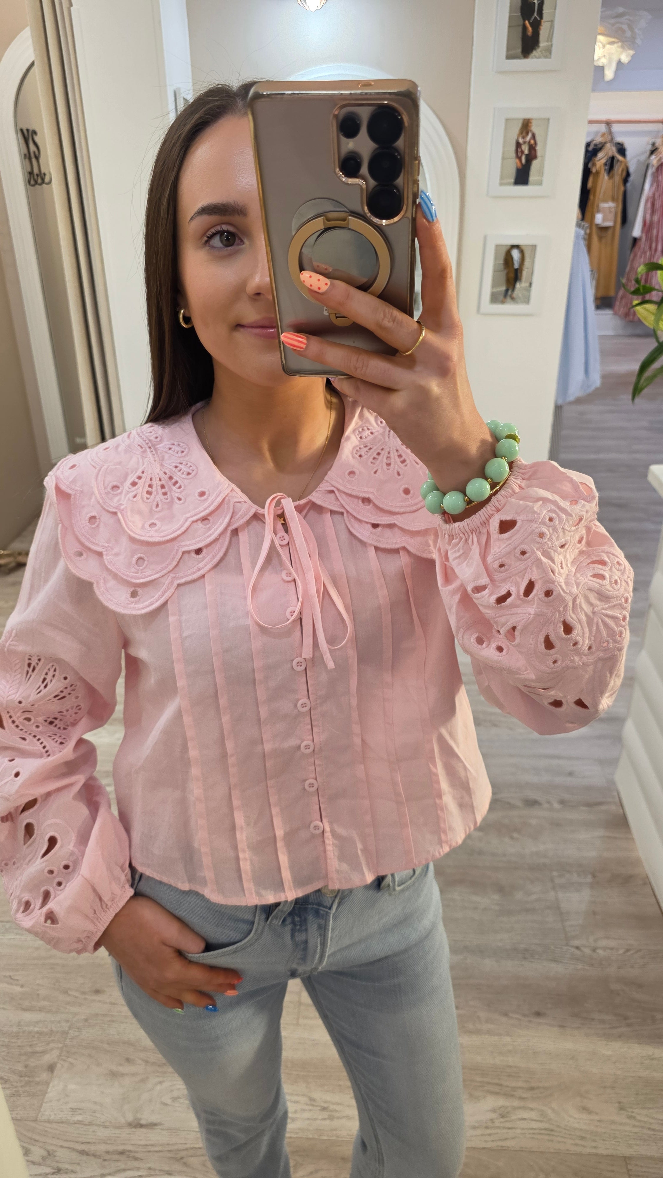 Leslie Pink Blouse