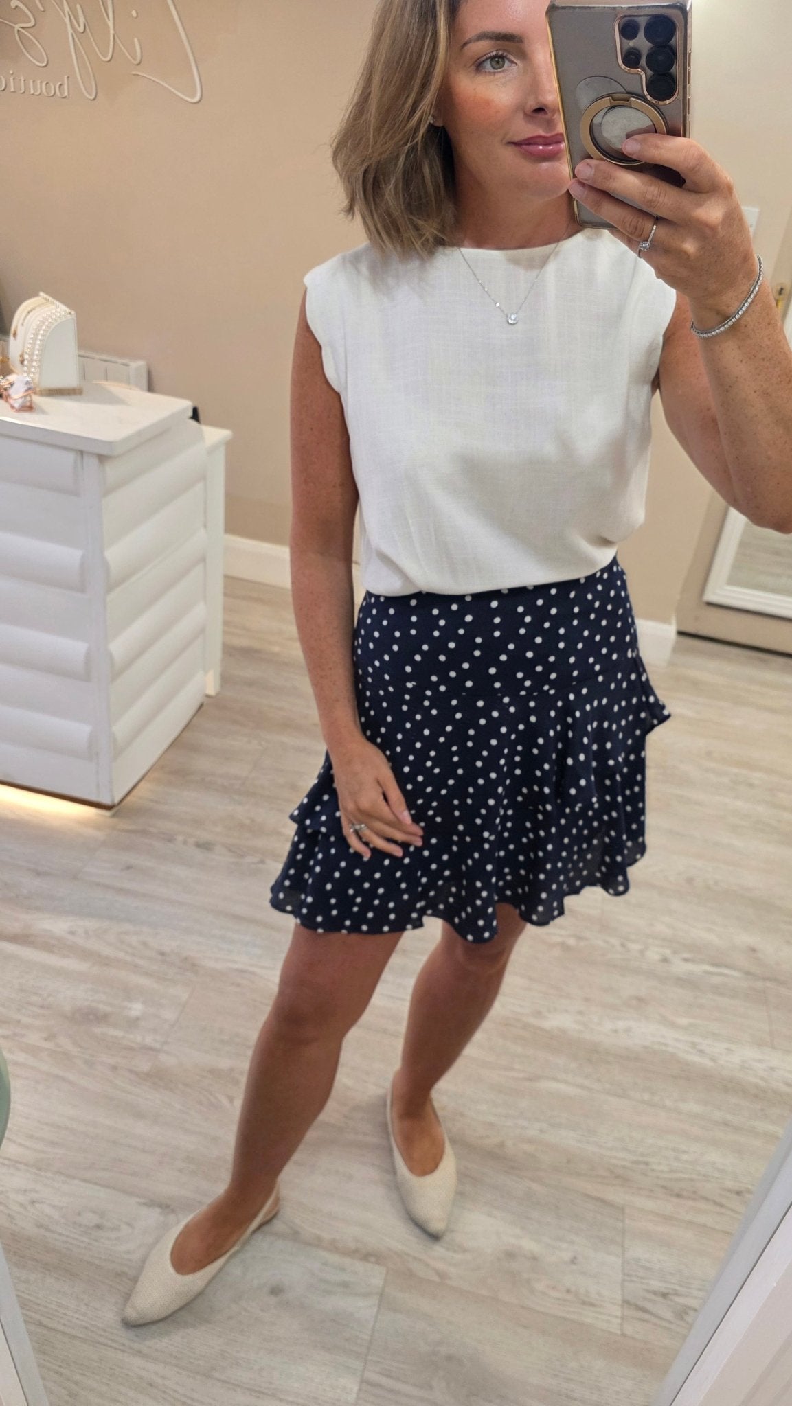 Arianna Polka Dot Skirt - Lily's Boutique