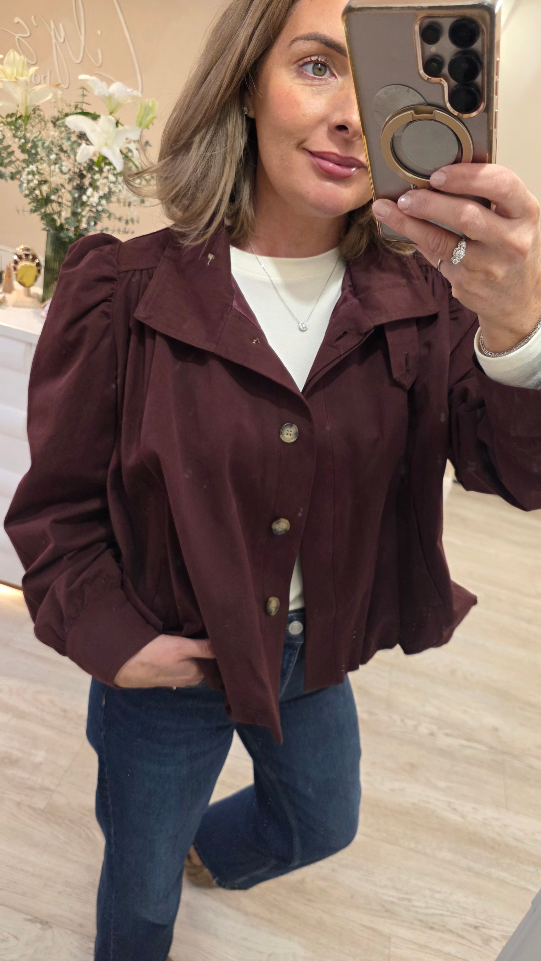 Amara Burgundy Jacket