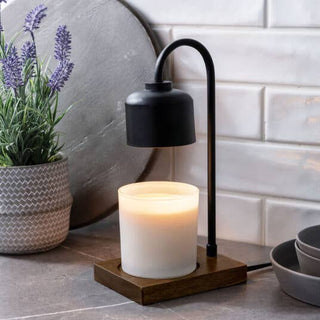 CANDLE WARMERS® ARCHED lamp for scented candles black/wood