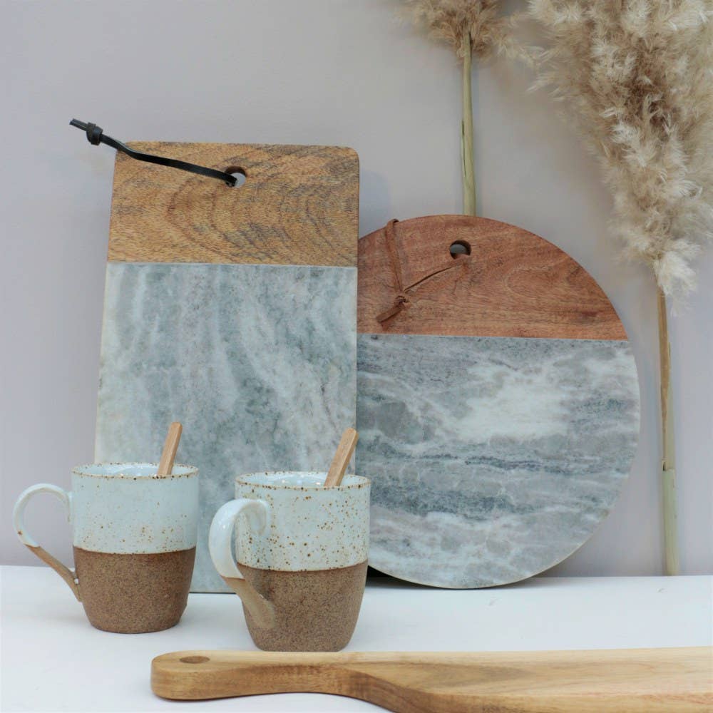 Marble round serving board Maika