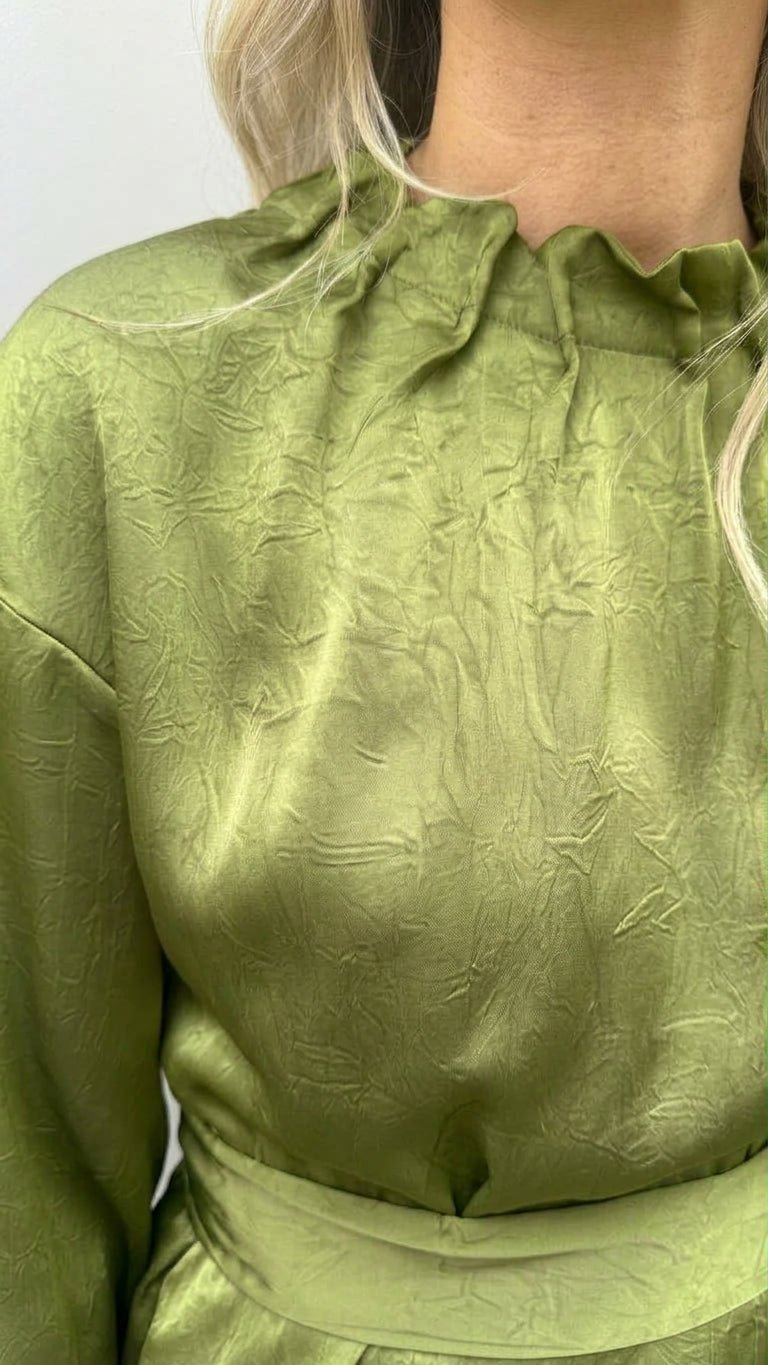 Edel Olive Blouse - Lily's Boutique