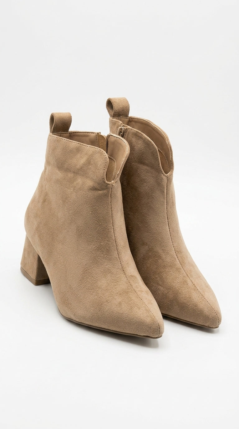 Caitlin Cream Ankle Boots