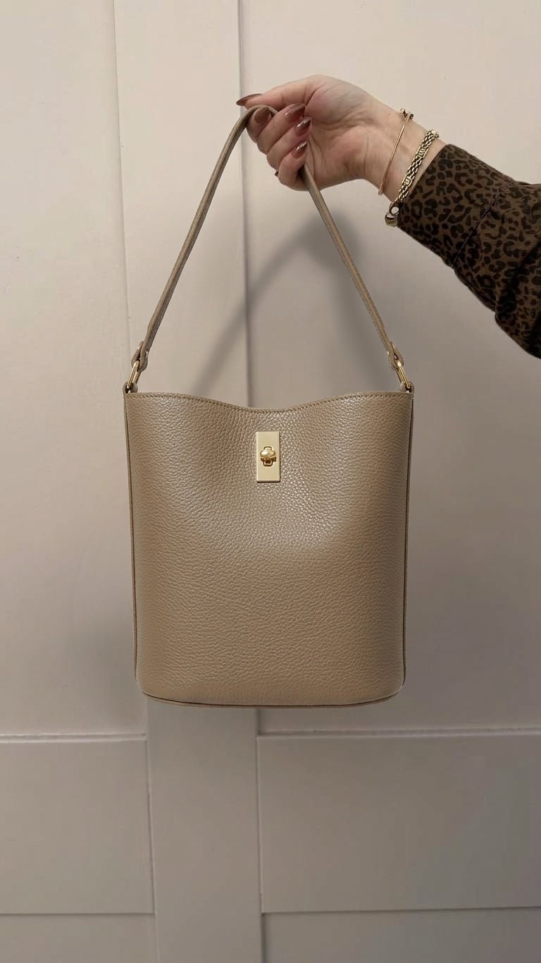 Lorna Leather Bucket Bag - Lily's Boutique