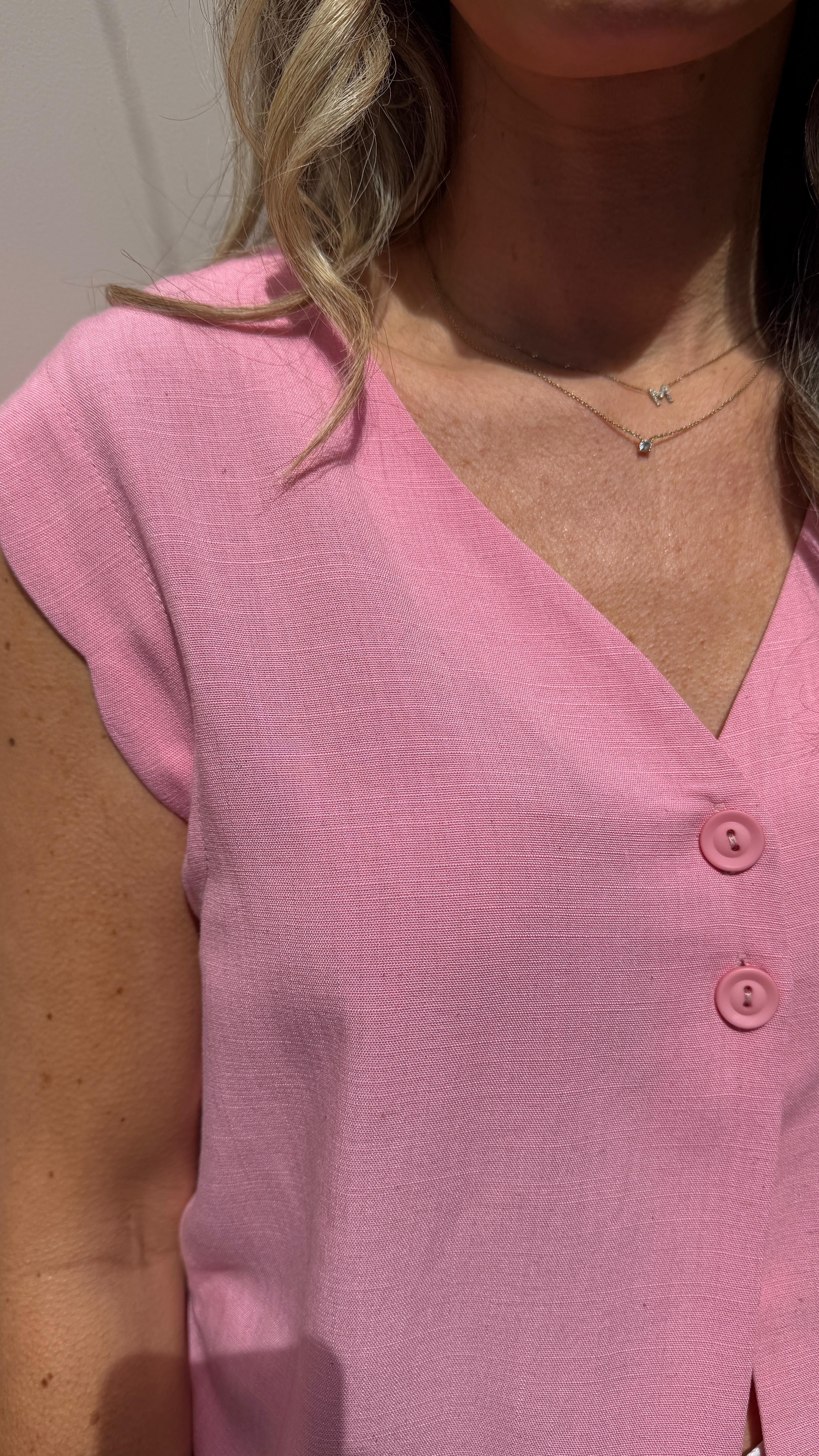 Tracy Pink Vest