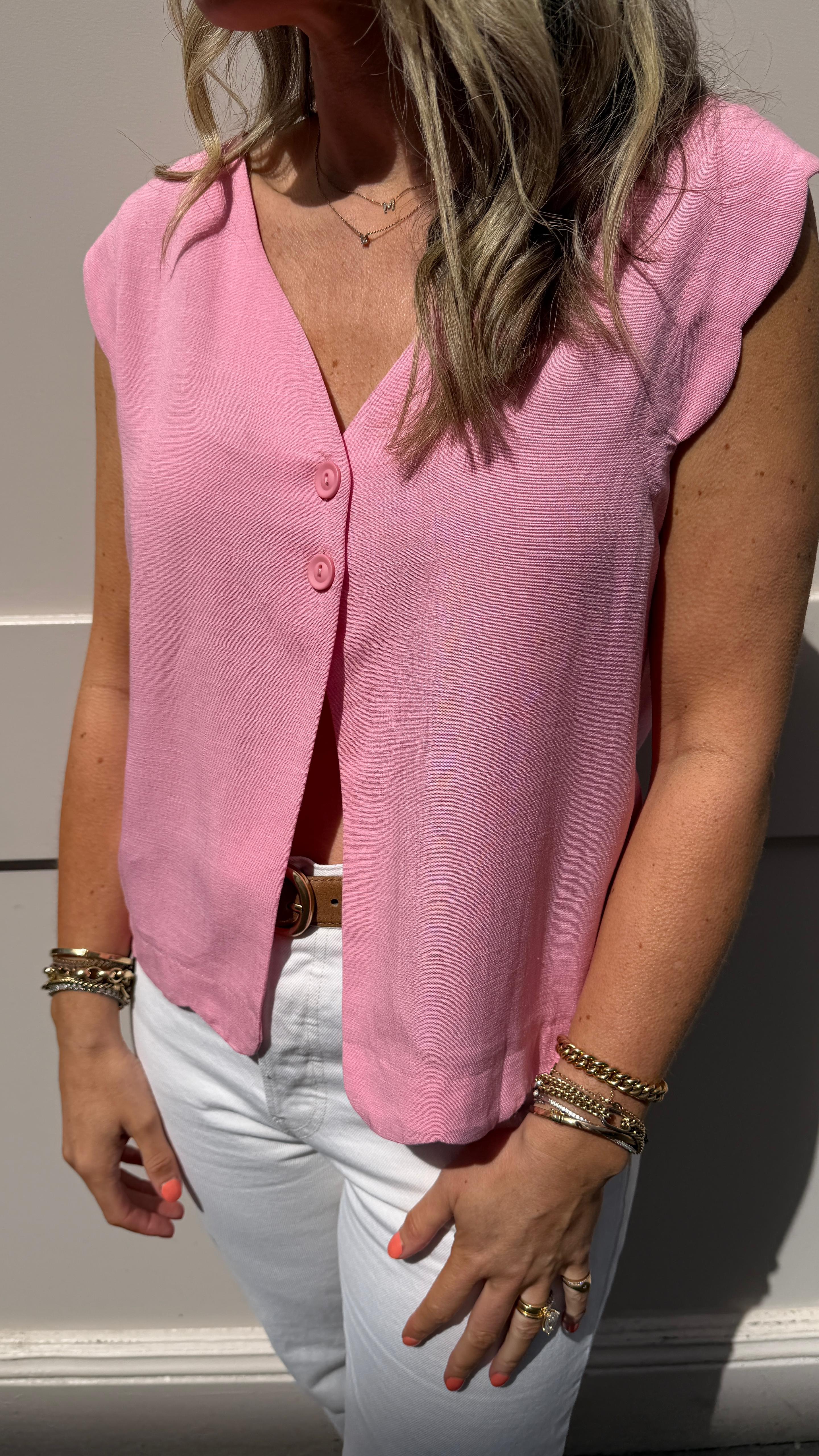 Tracy Pink Vest