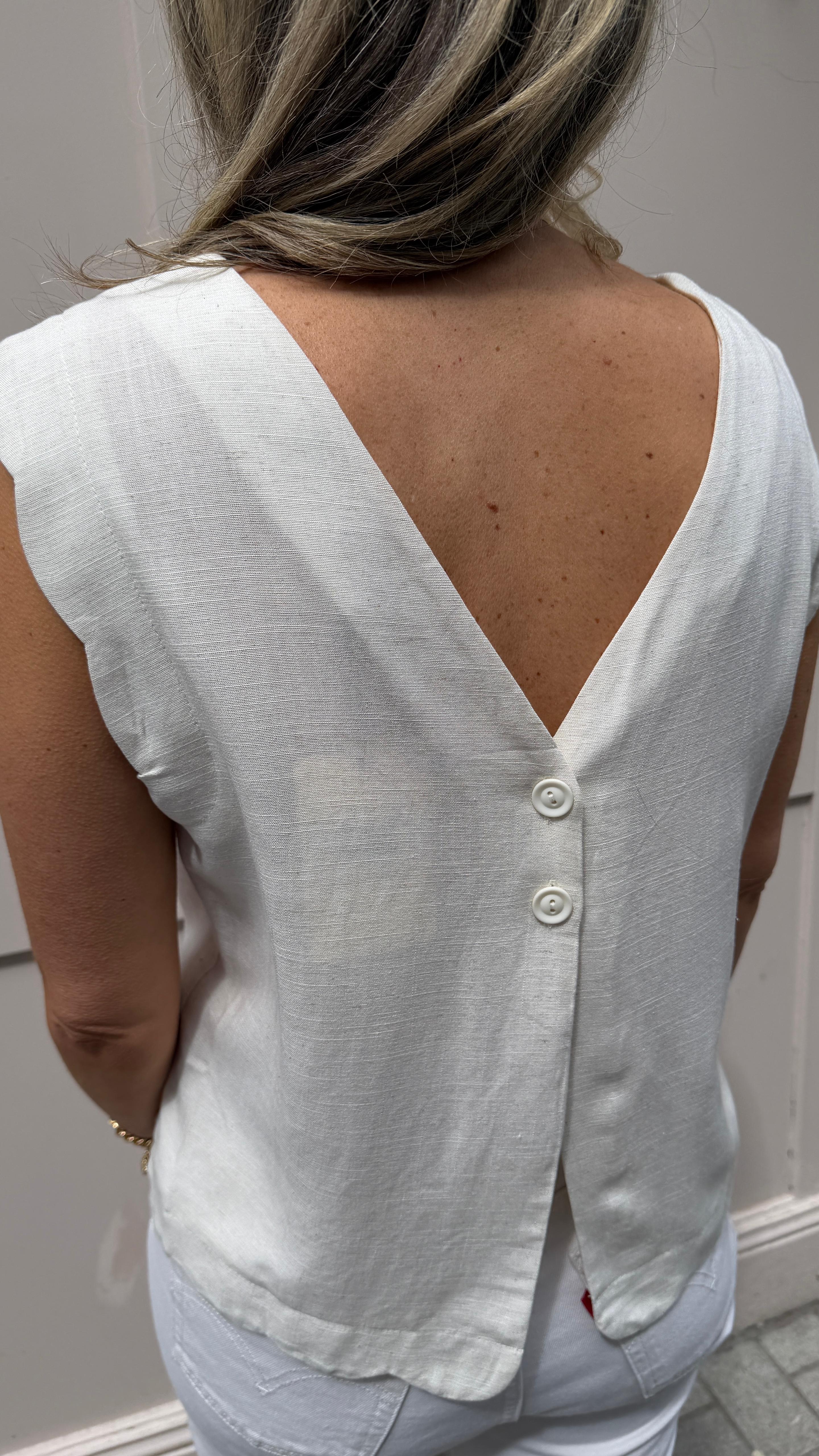 Tracy Cream Vest