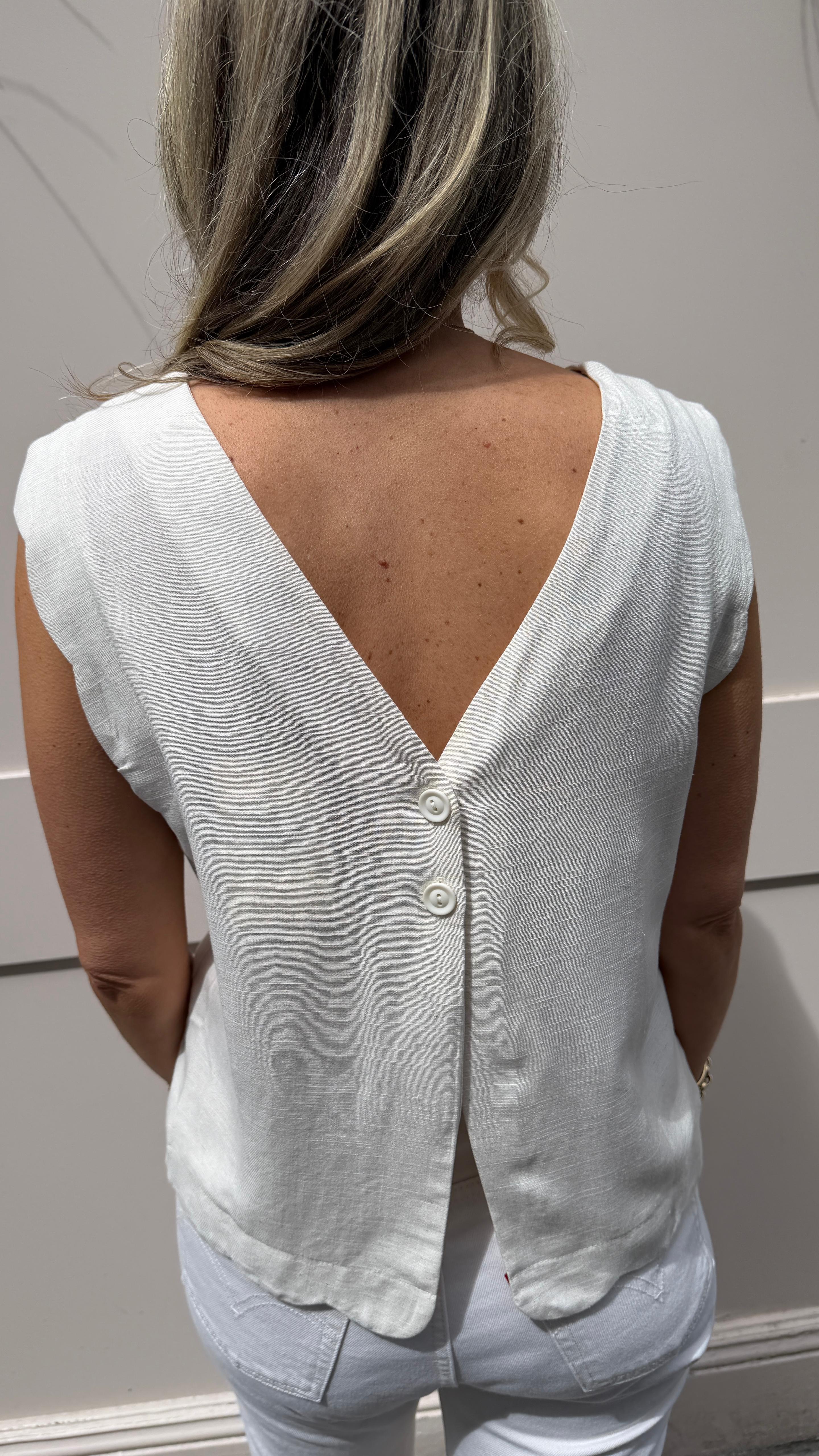 Tracy Cream Vest