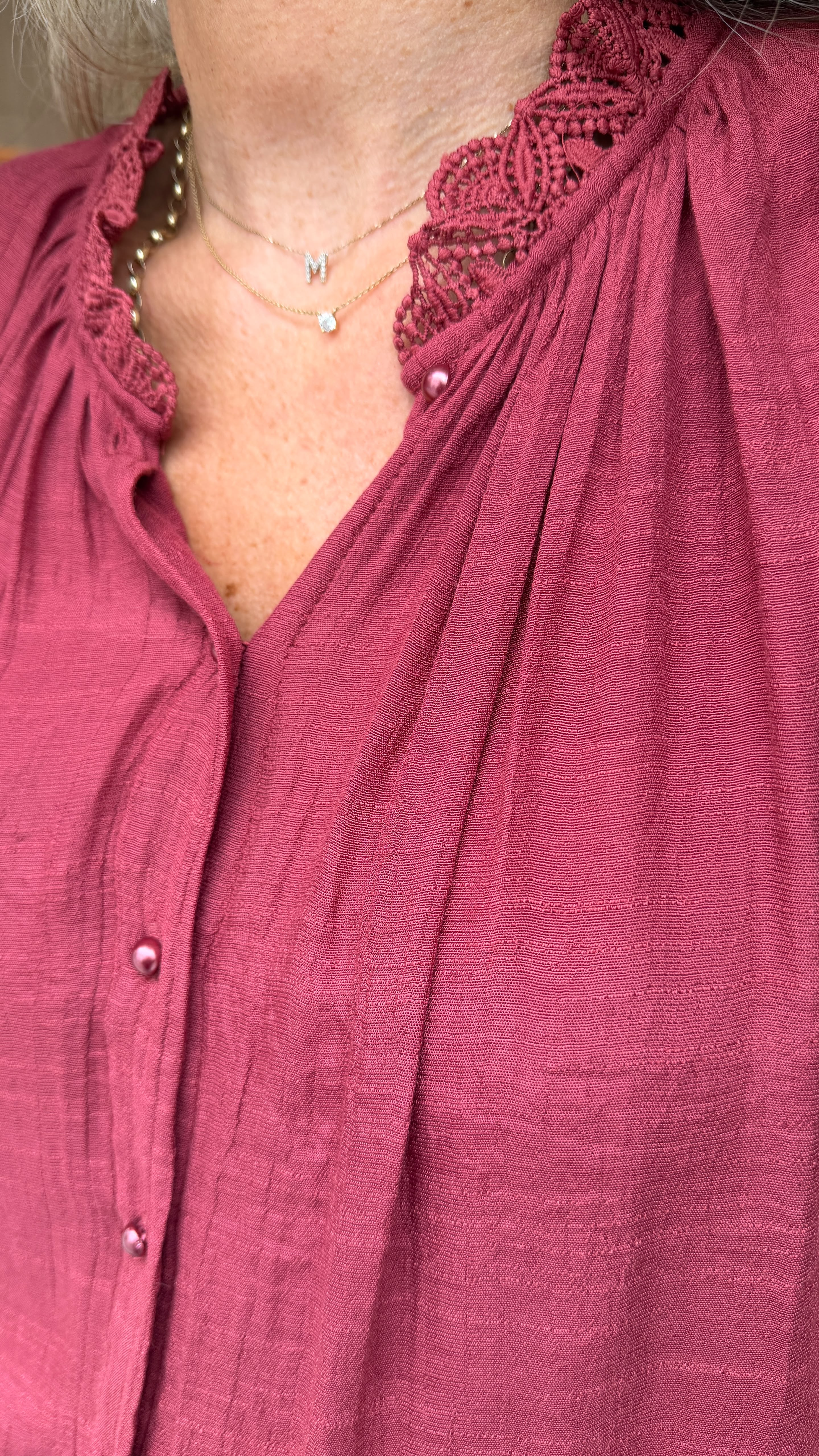 Natalia Burgundy Blouse