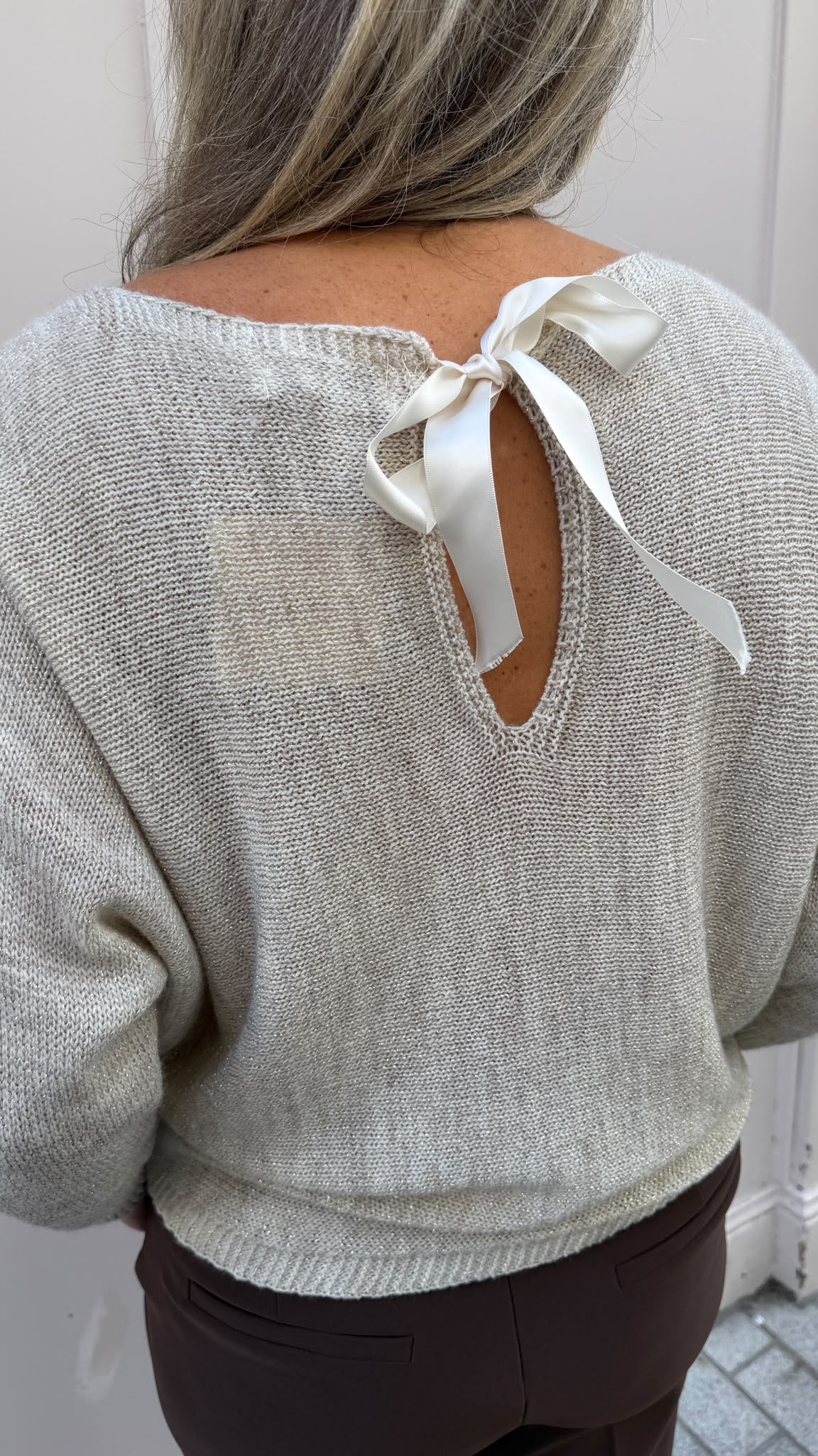 Erin Cream Knit Top