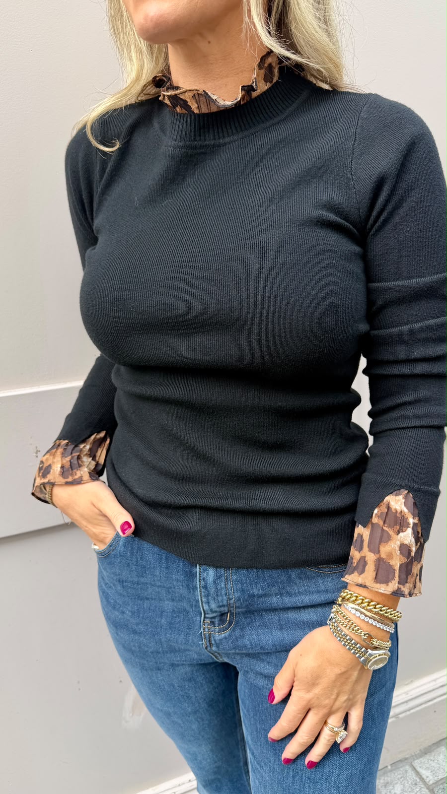 Veronica Black Knit Jumper