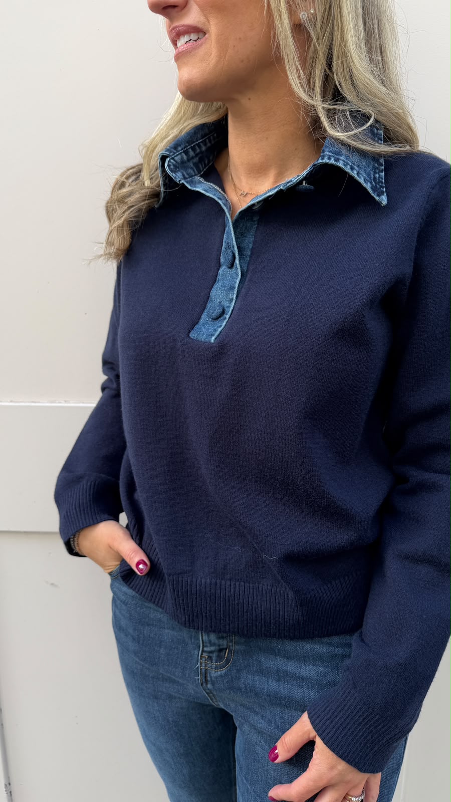 May Navy Jumper