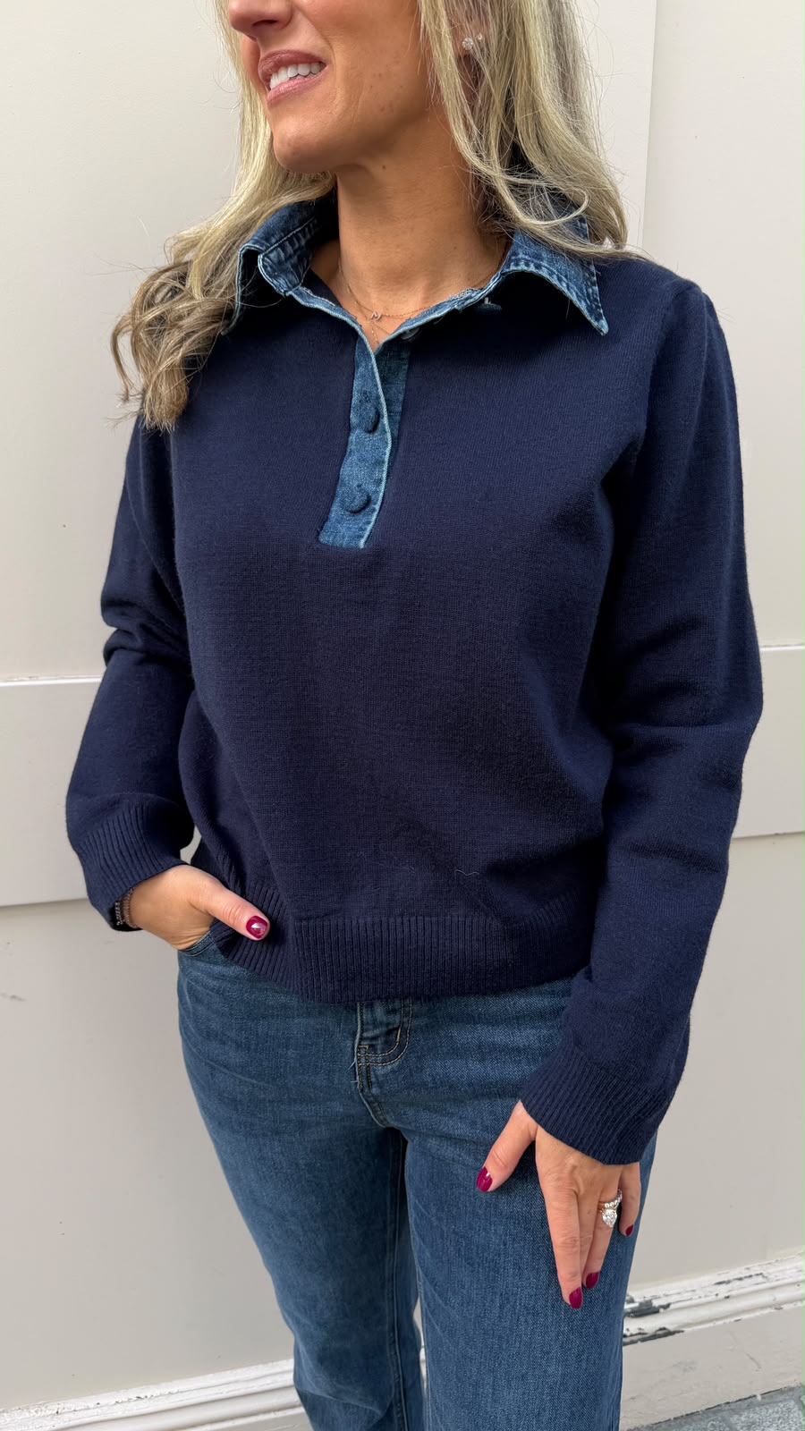 May Navy Jumper