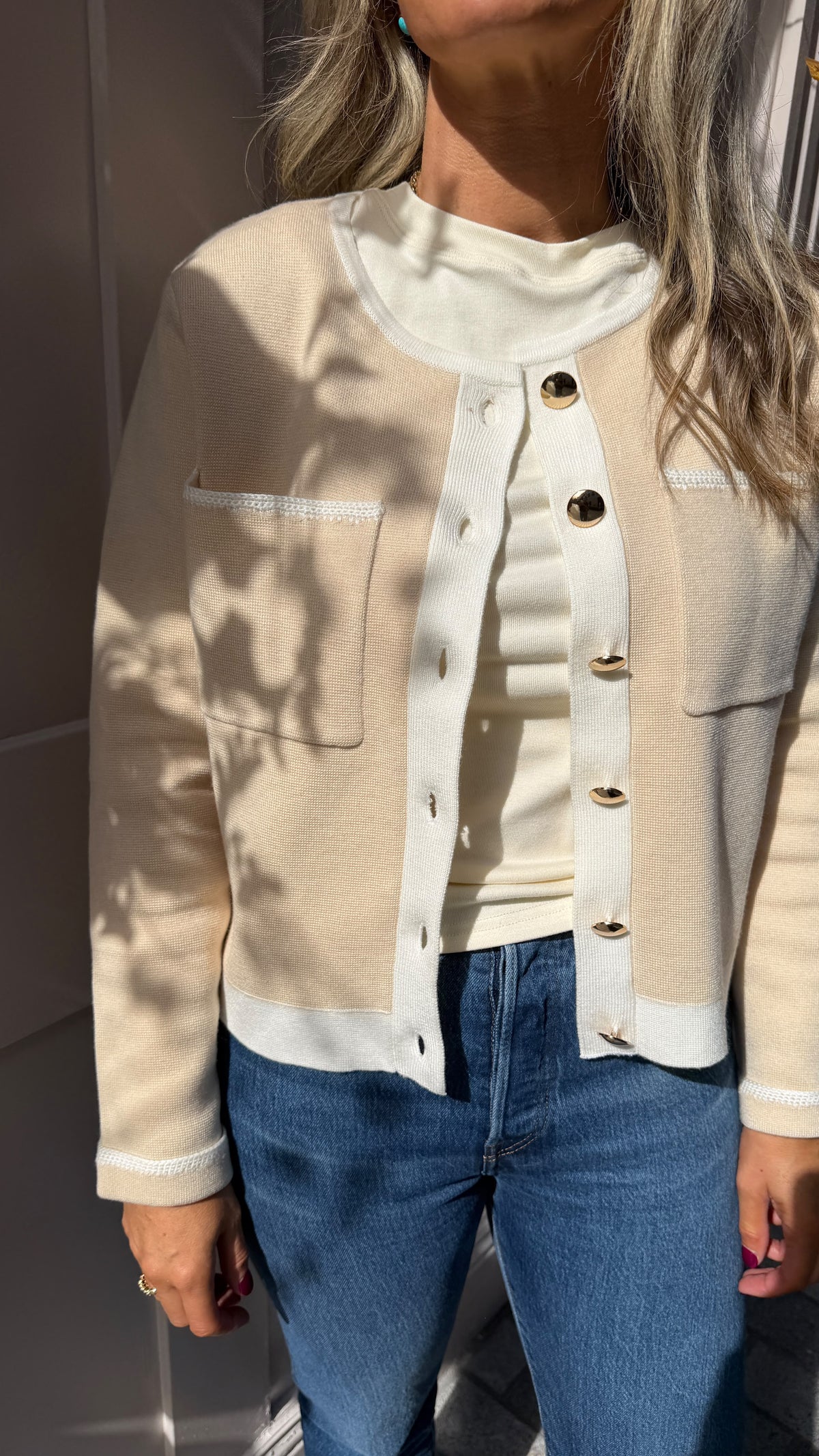Heather Cream Cardi