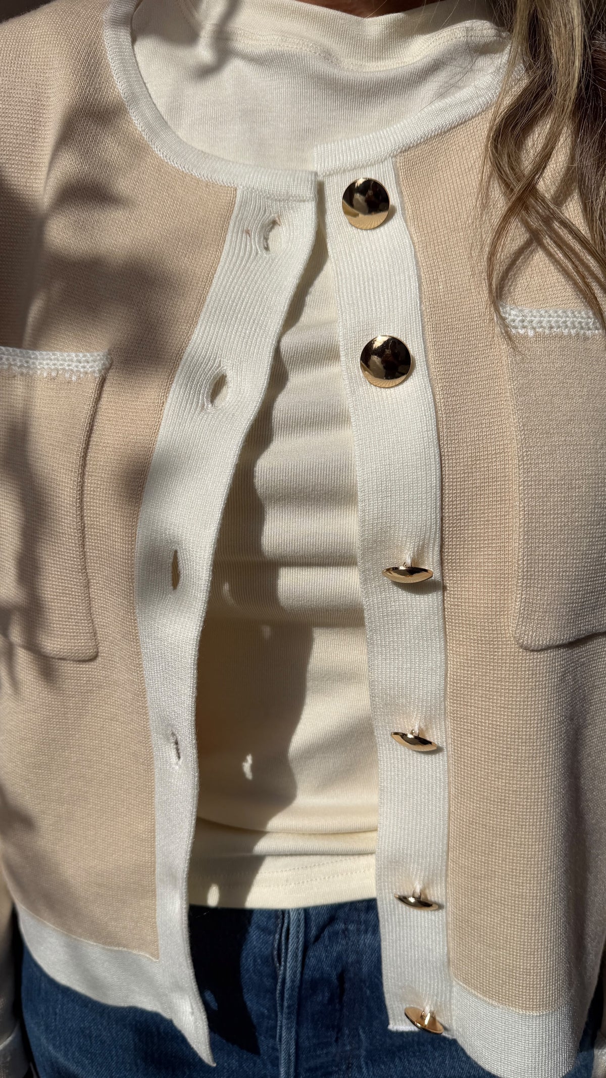 Heather Cream Cardi