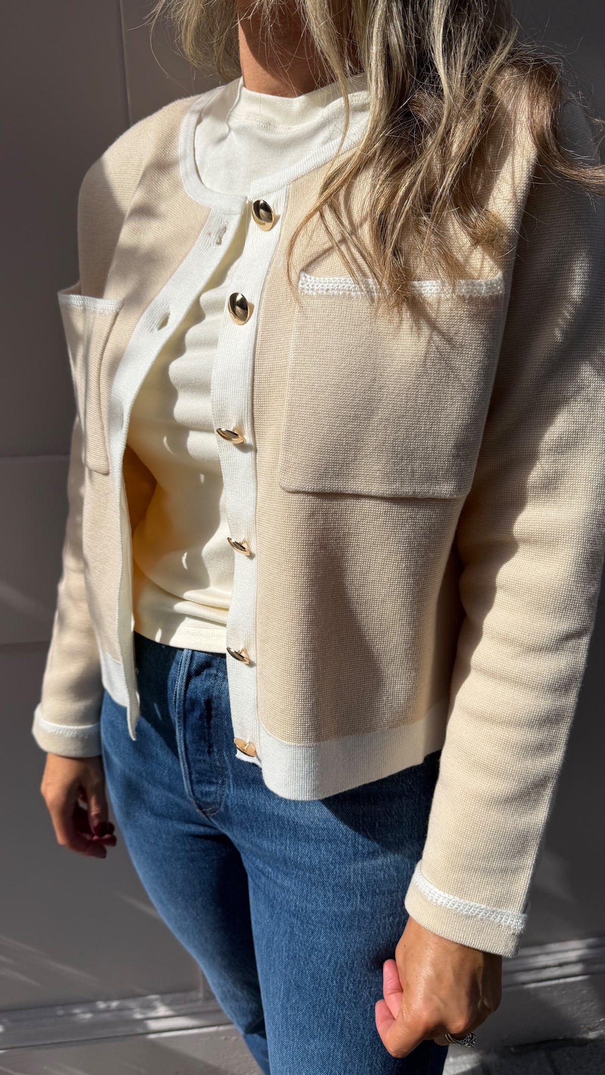 Heather Cream Cardi