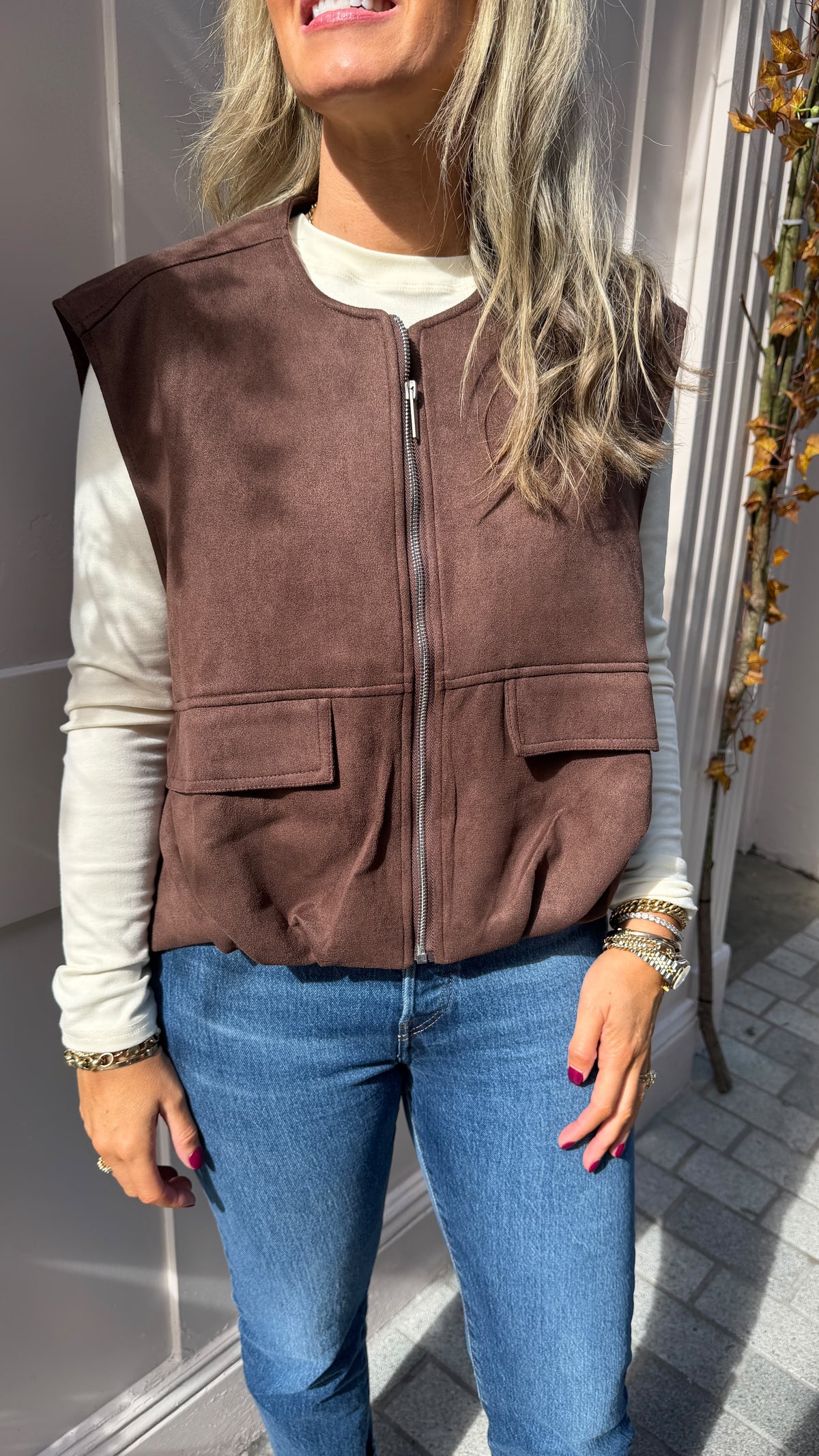 Nora Brown Vest