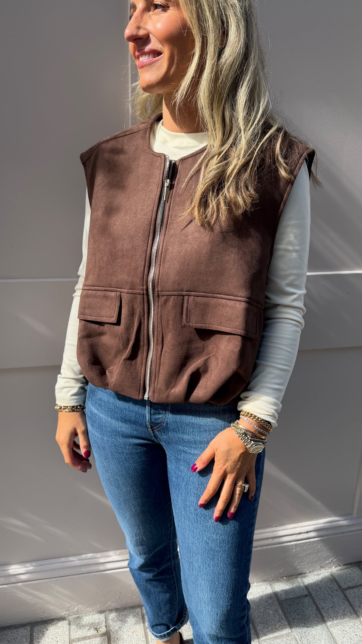 Nora Brown Vest