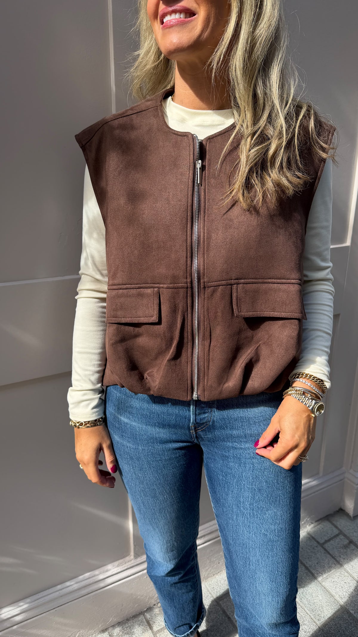 Nora Brown Vest