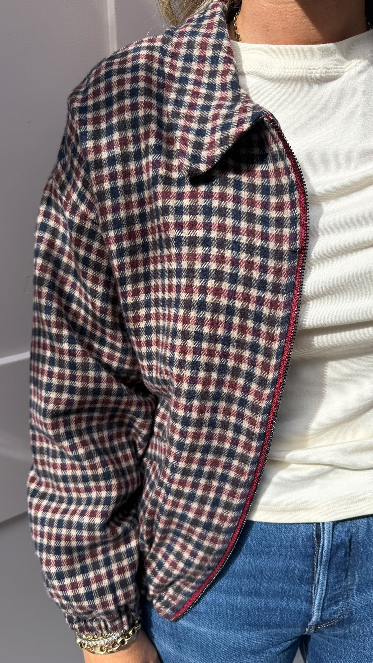 Tara Burgundy Jacket