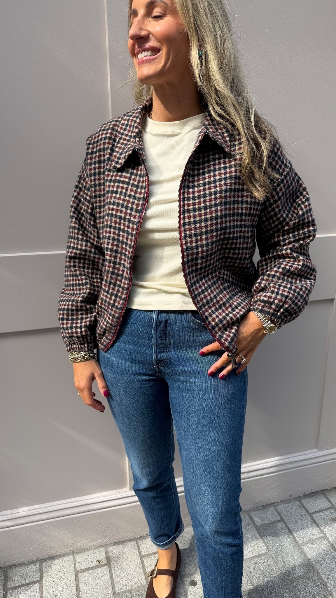 Tara Burgundy Jacket - Lily's Boutique