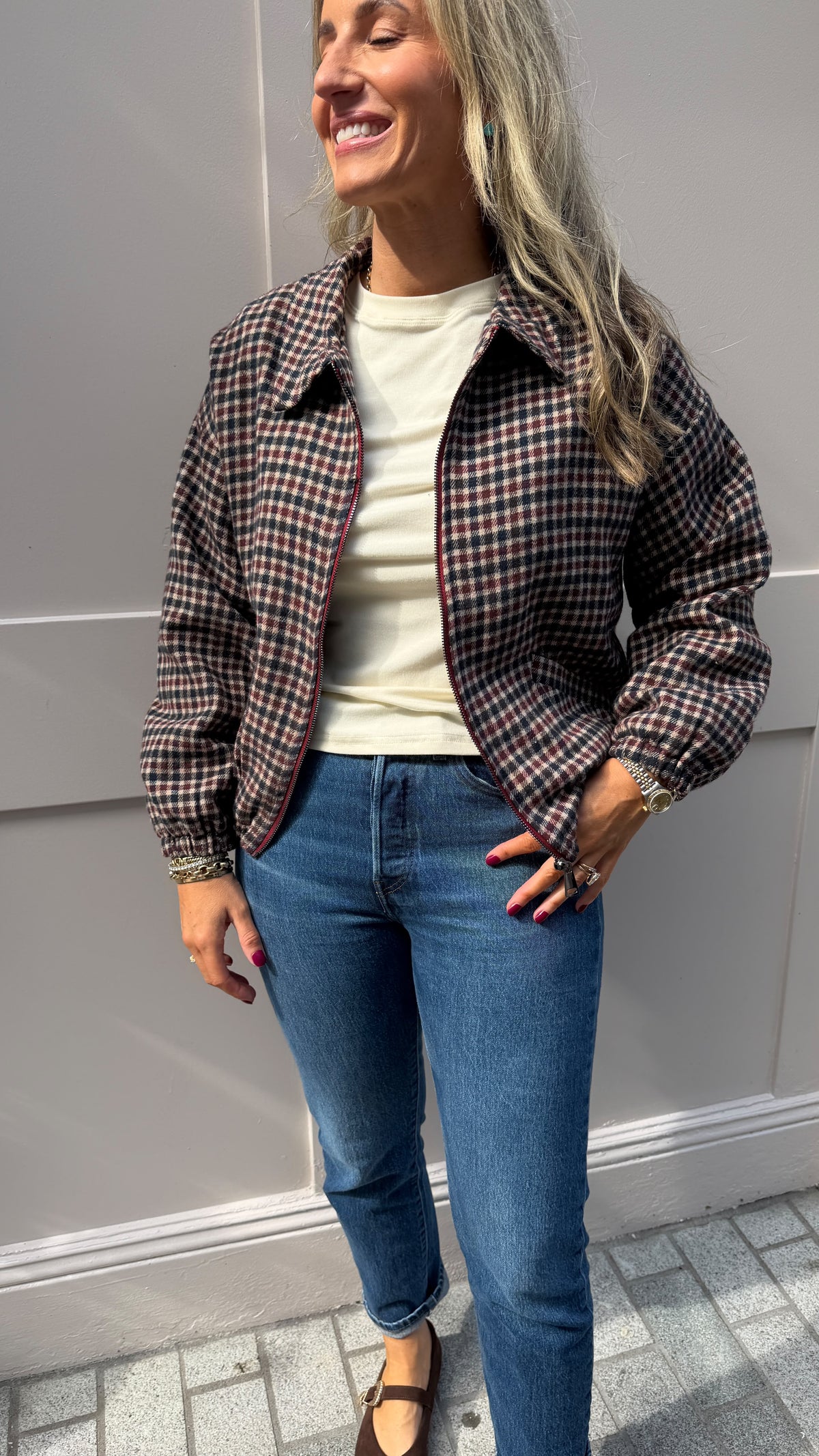 Tara Burgundy Jacket