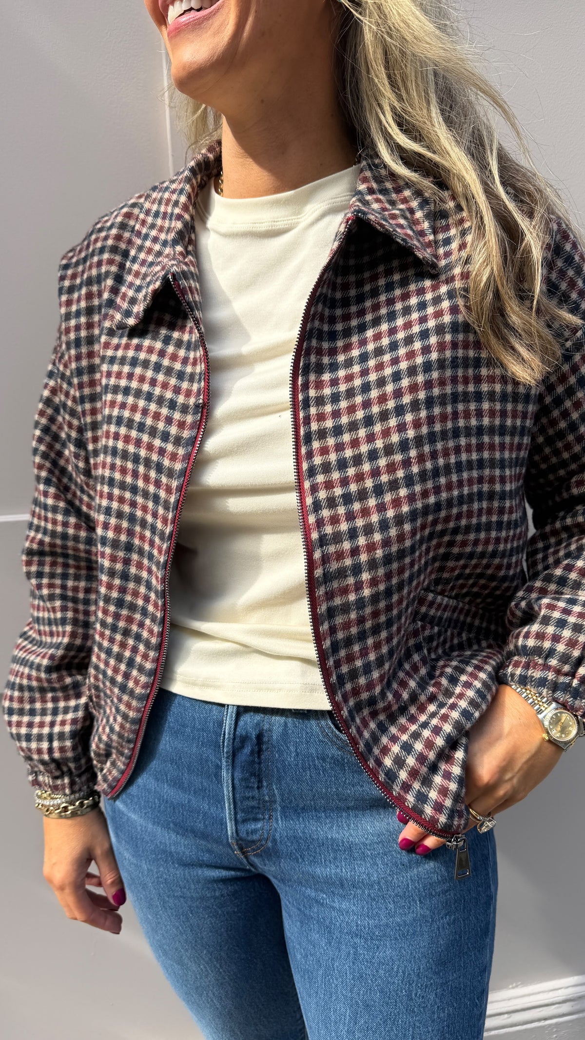 Tara Burgundy Jacket