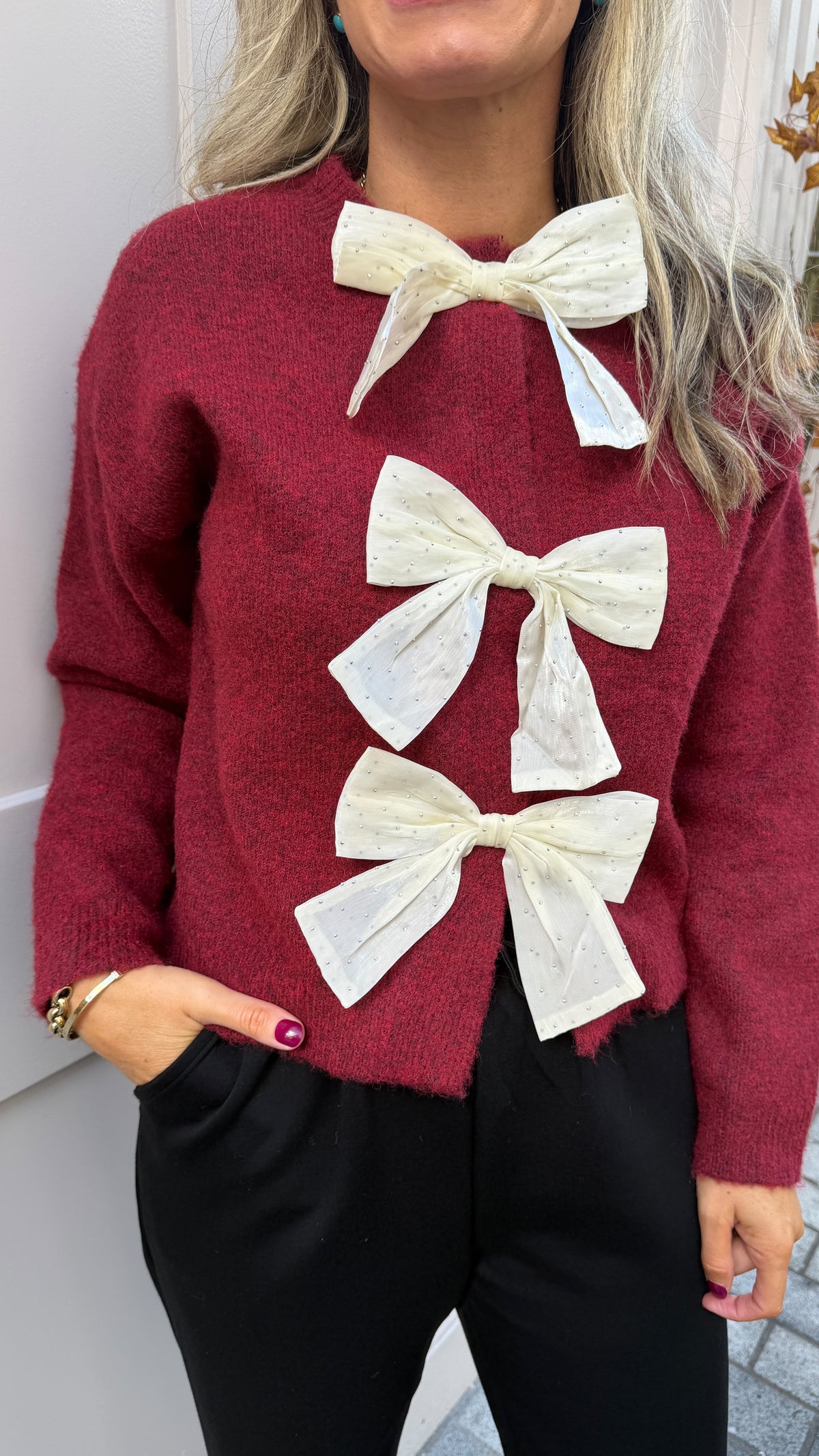 Charlotte Bow Jumper/Cardi