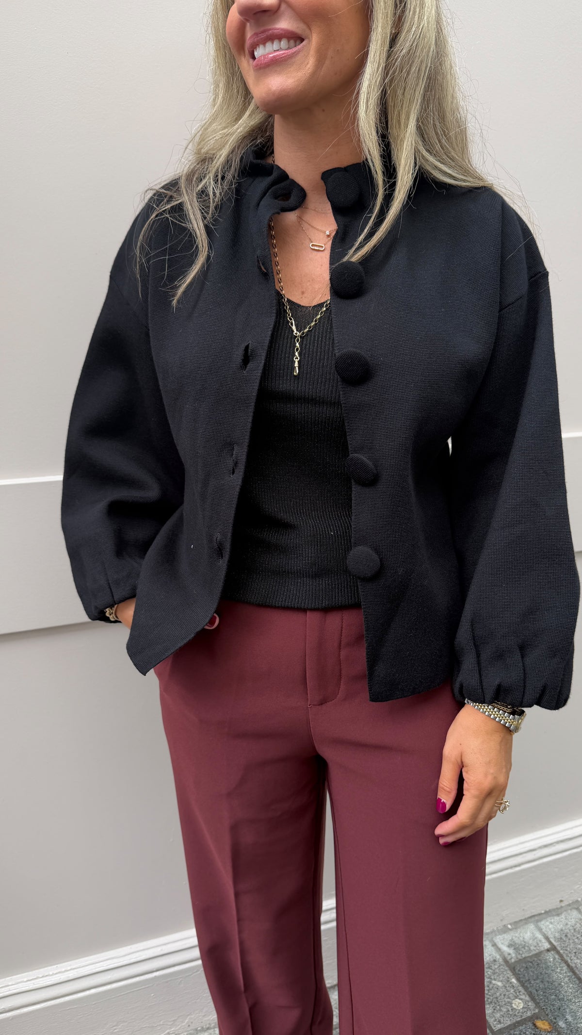 Grace Black Cardi