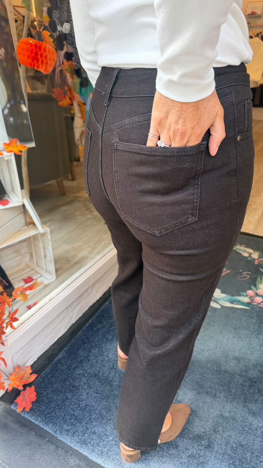 Sonia Grey Straight Leg Jeans