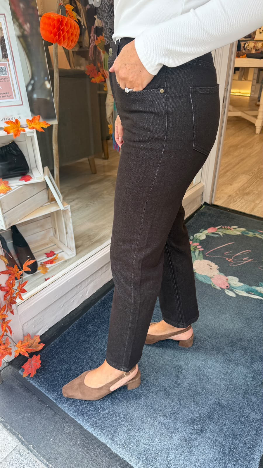 Sonia Grey Straight Leg Jeans