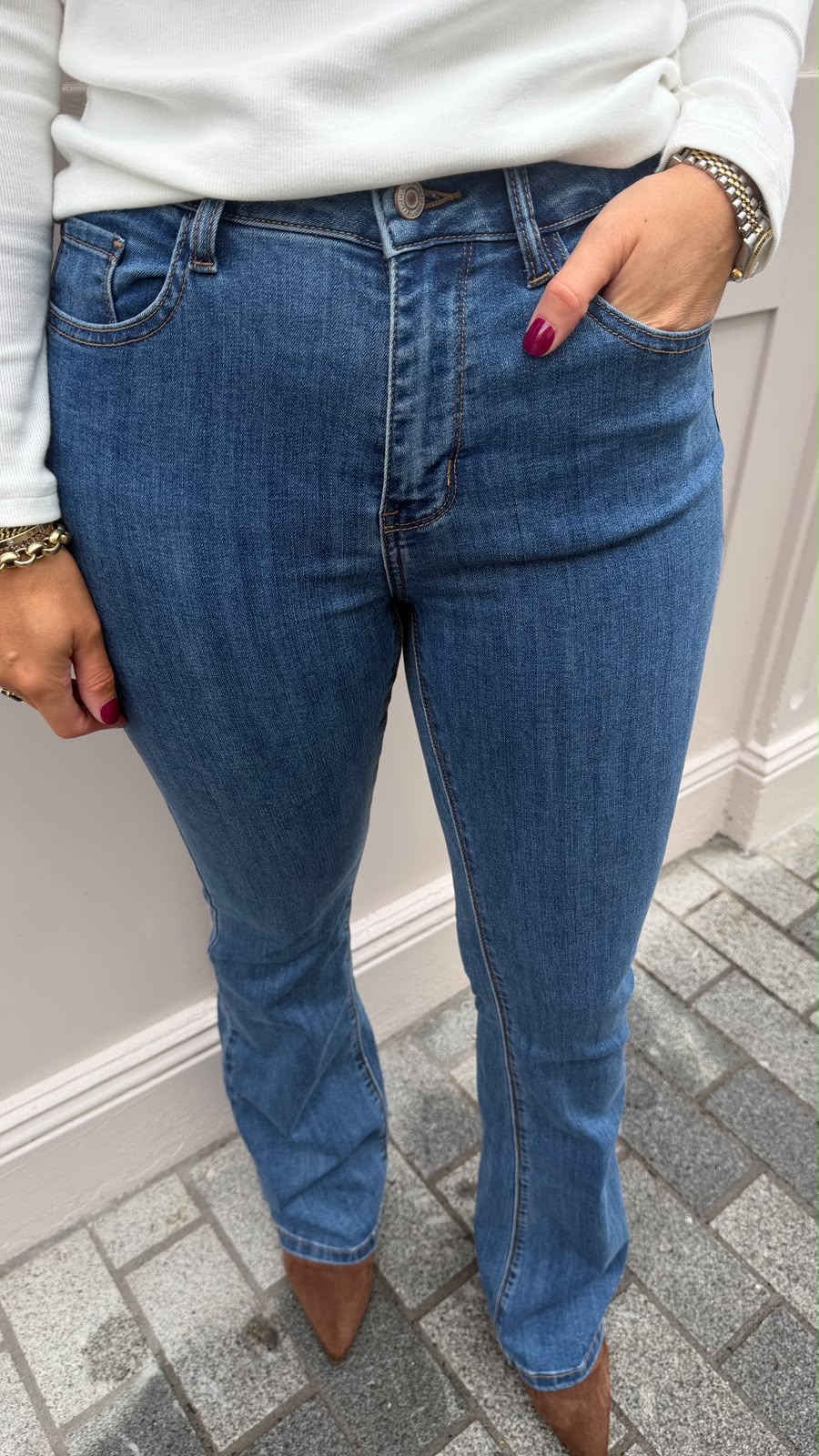 Katie Flared Jeans-by Lily's