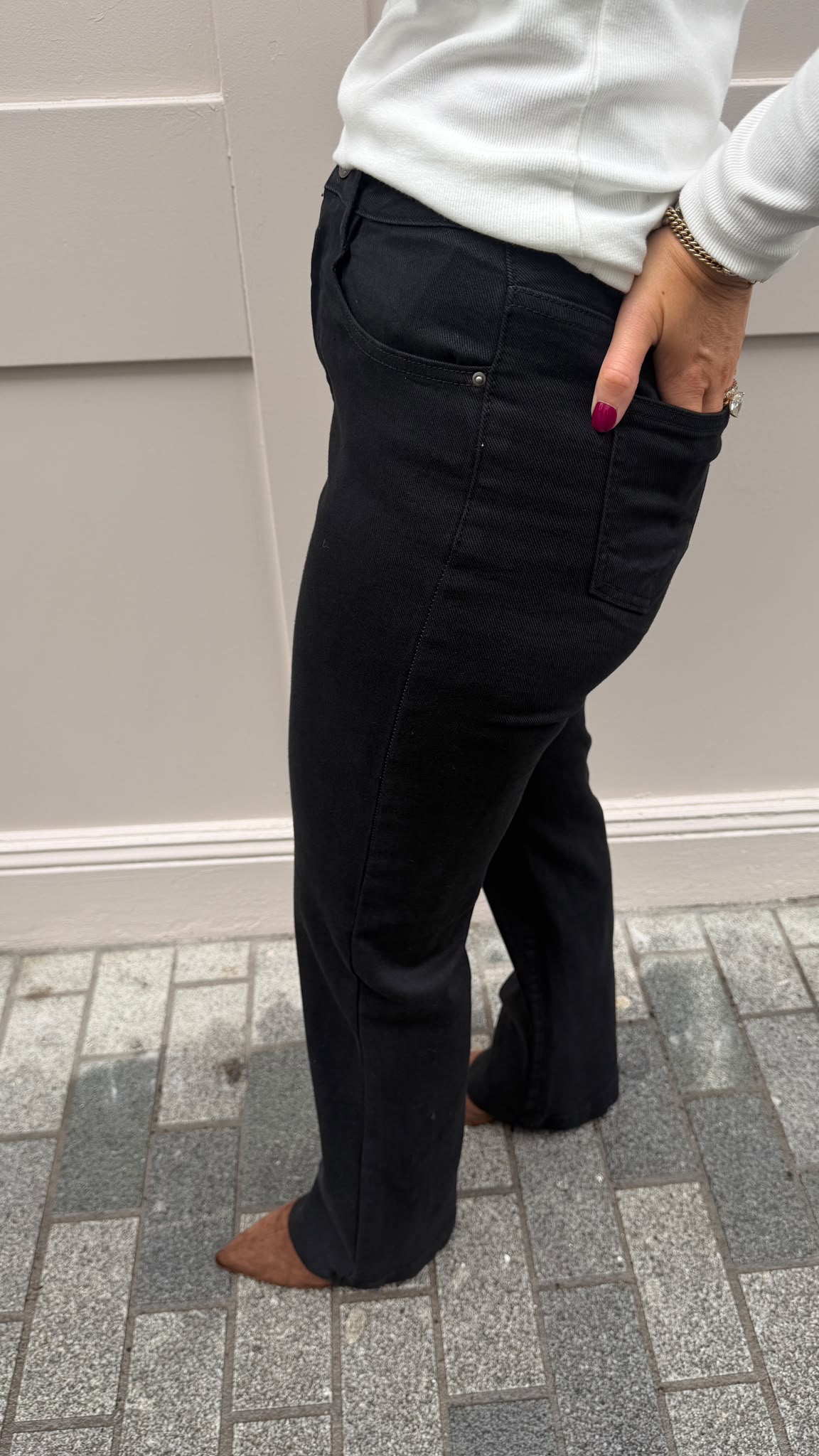 Cami Wide Leg Jeans Black