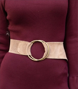 Carla Beige Suede belt