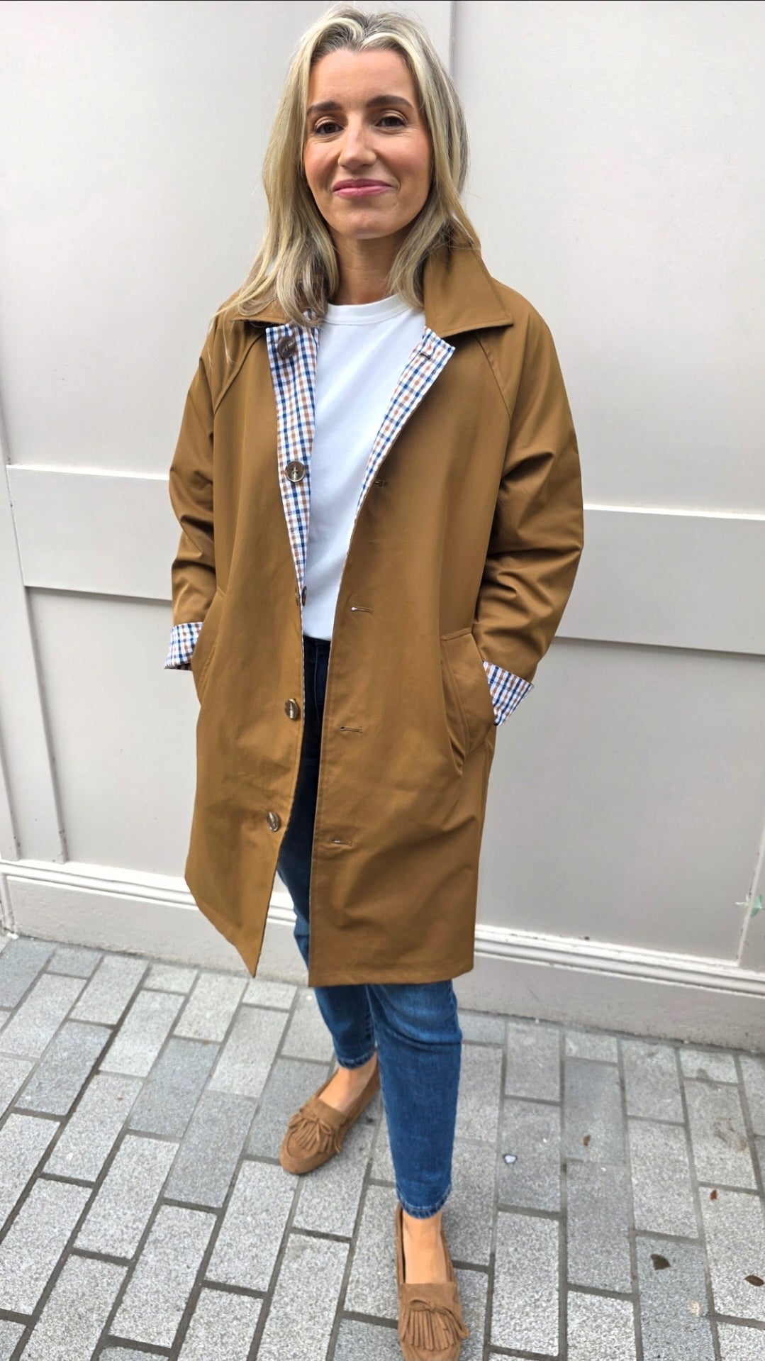 Charlotte reversible waterproof Trench coat